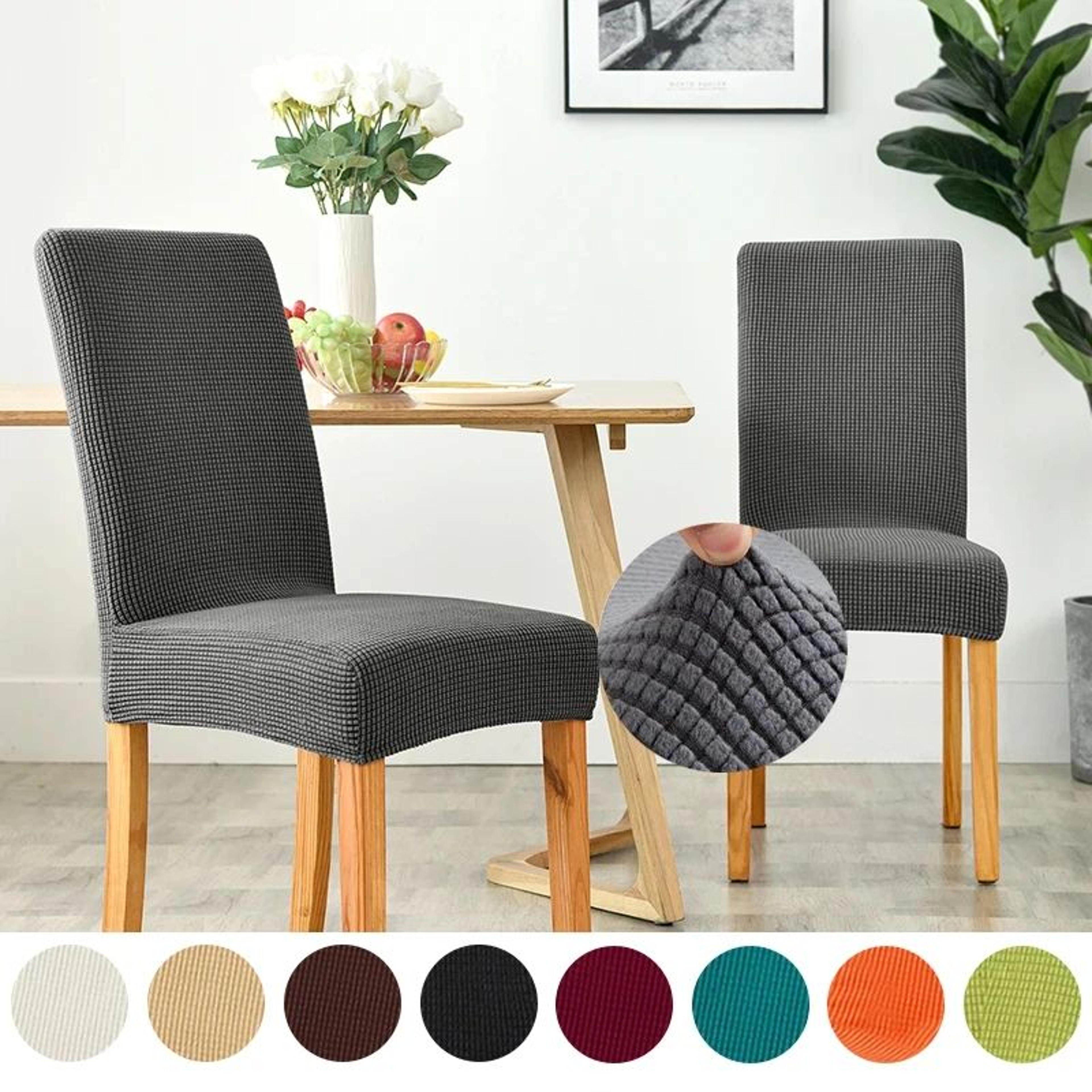 Jacquard Stretch Dining Chair Cover Washable Spandex Slipcover 5