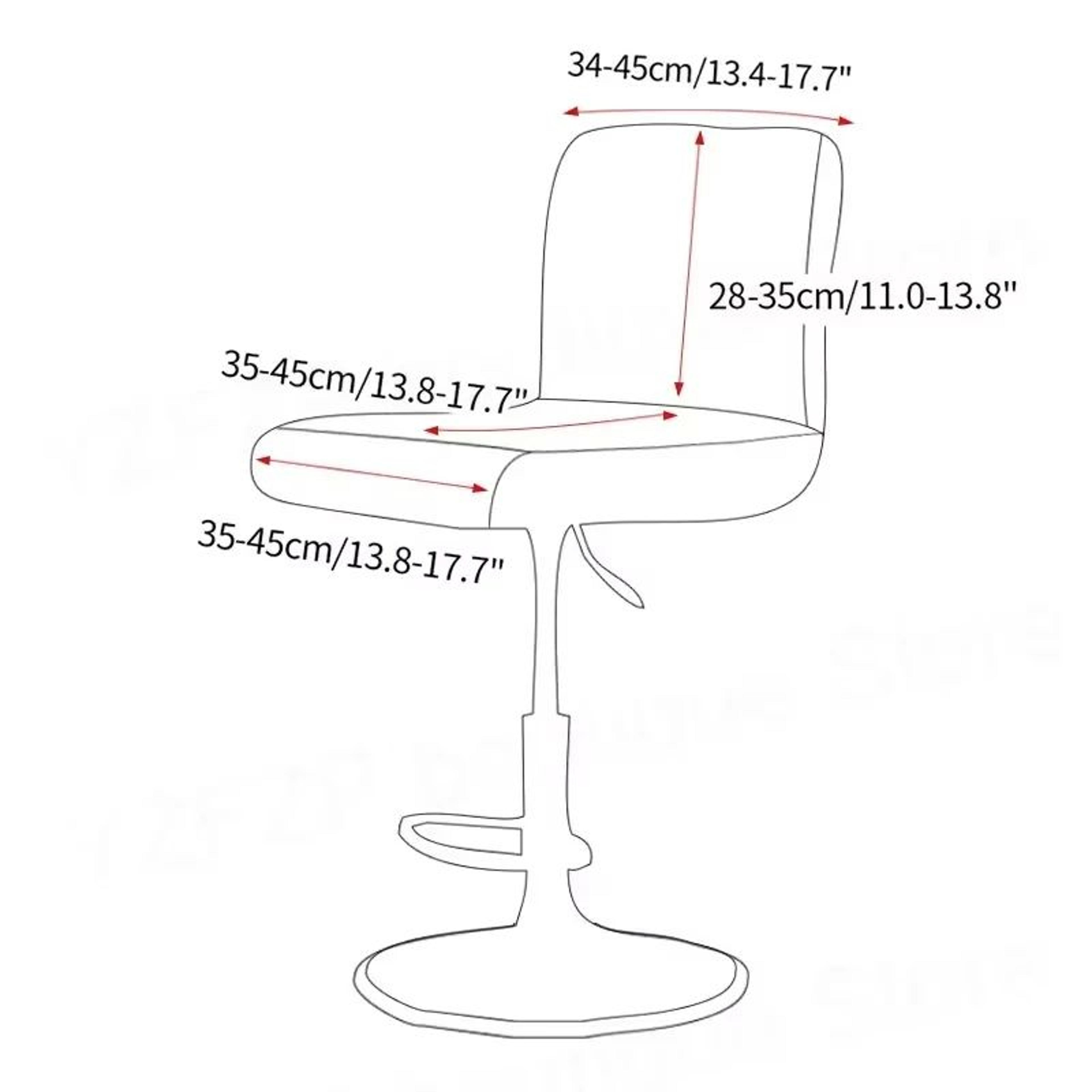 Jacquard Stretch Short Back Bar Stool Chair Cover 1