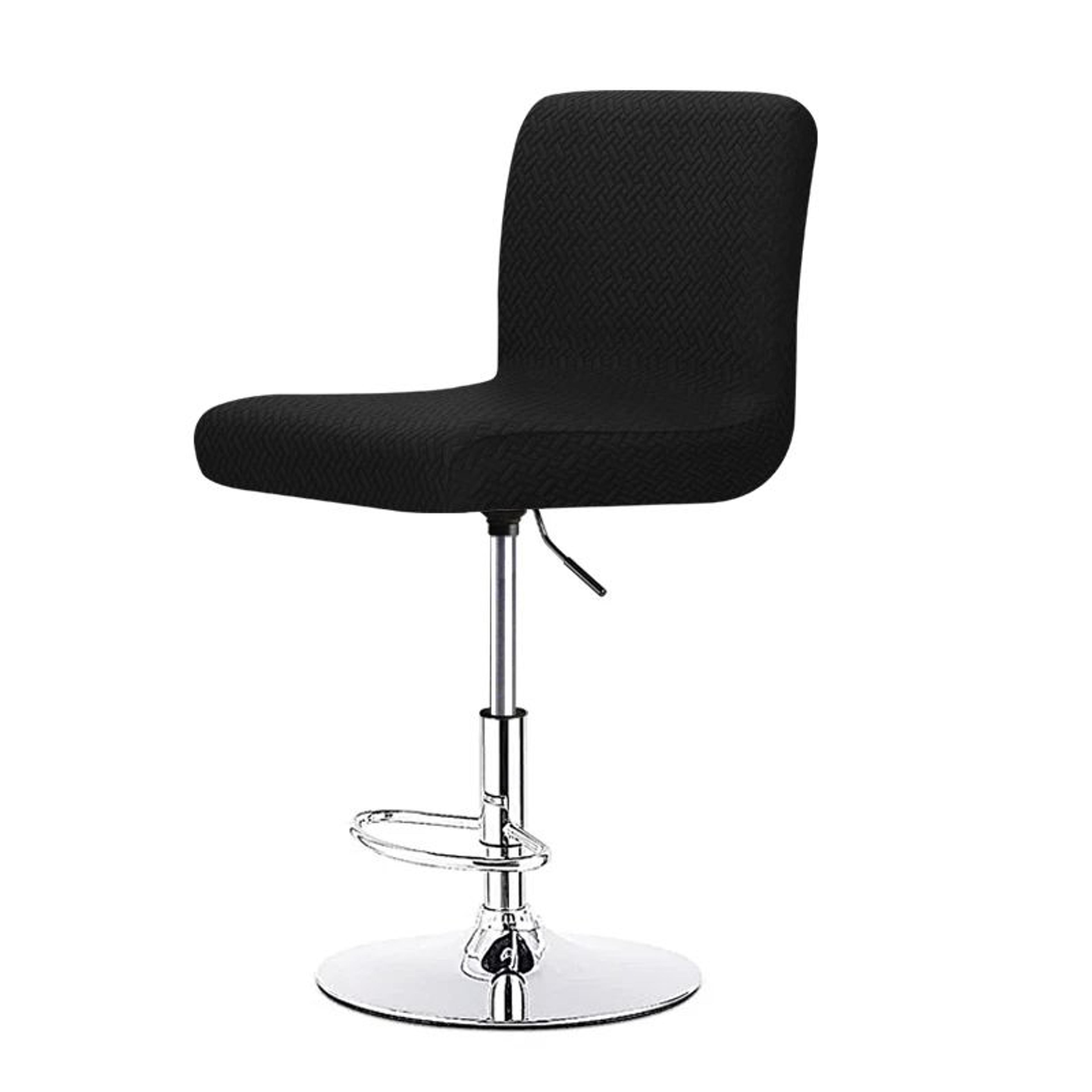 Jacquard Stretch Short Back Bar Stool Chair Cover 10