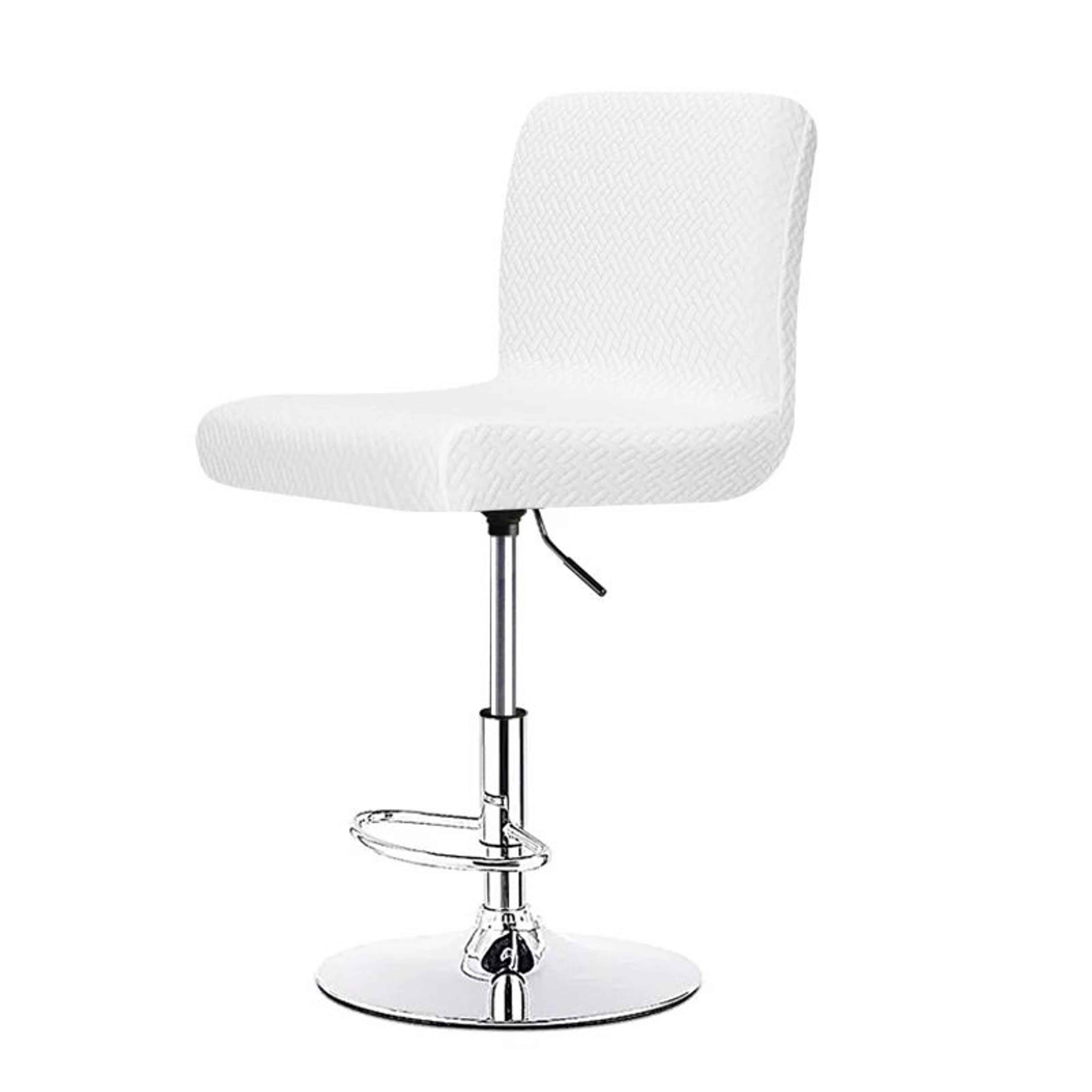 Jacquard Stretch Short Back Bar Stool Chair Cover 16