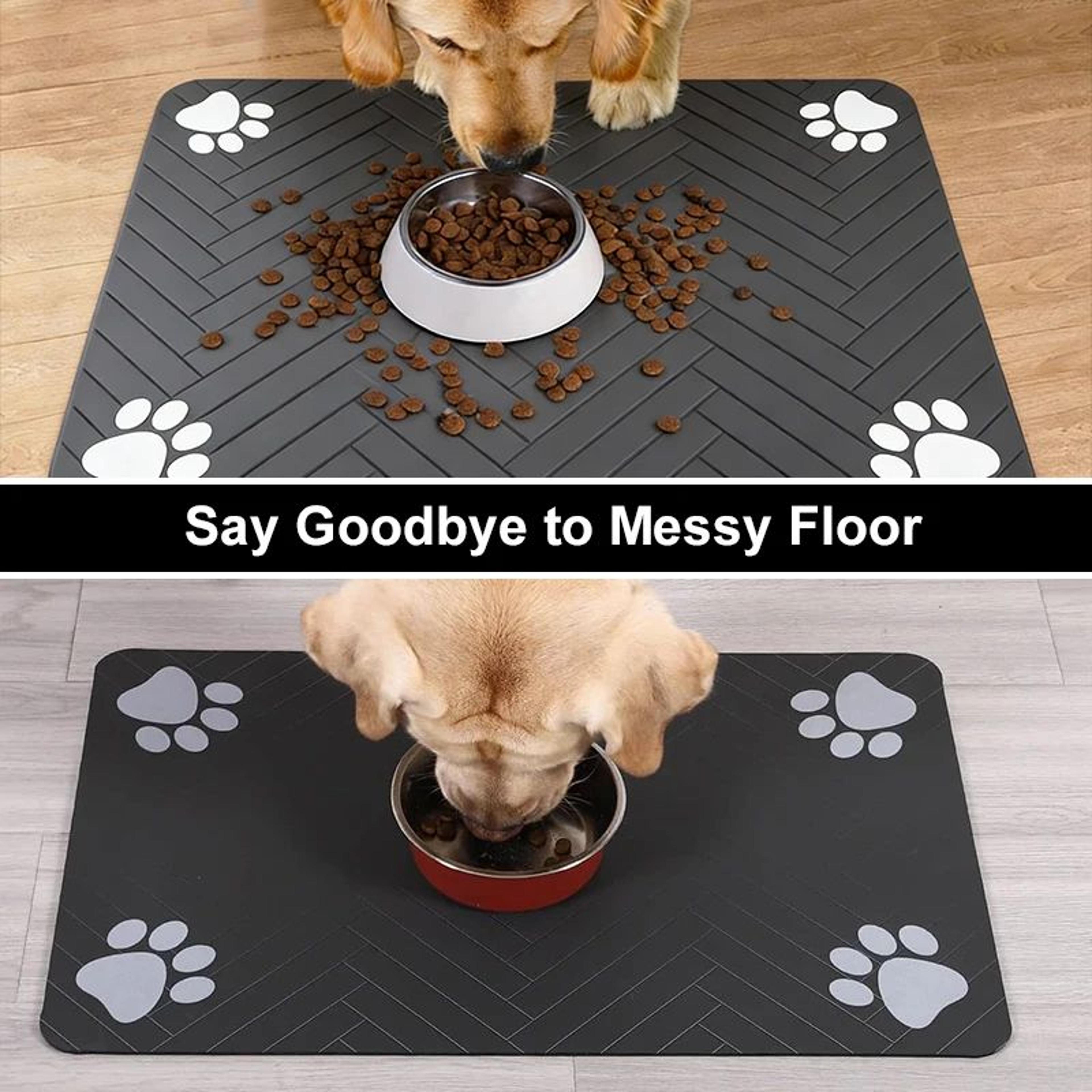 QuickDry Absorbent Pet Feeding Mat With Waterproof NonSlip Backing 5