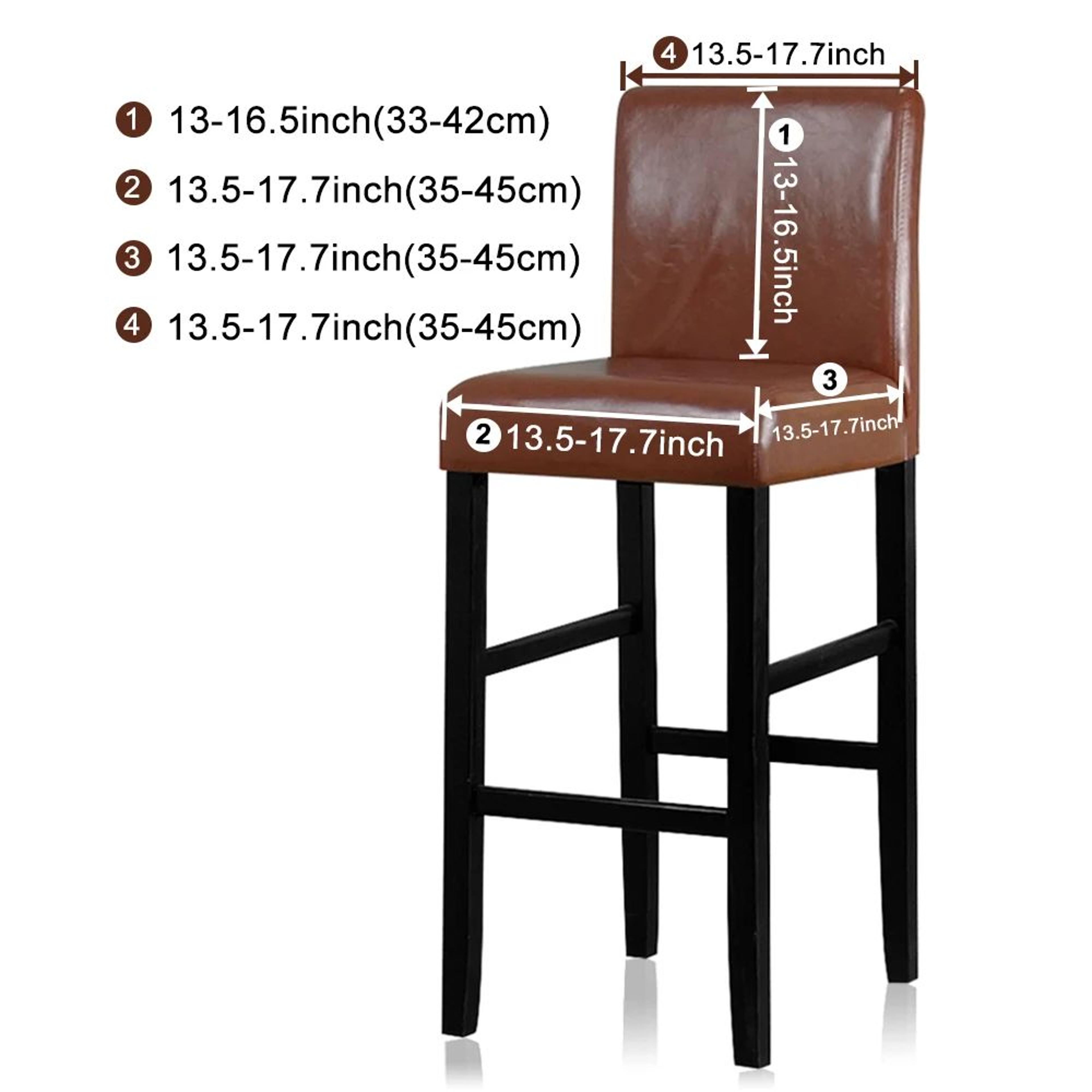 Jacquard Stretch Bar Stool Chair Cover Washable Short Back Slipcover 1