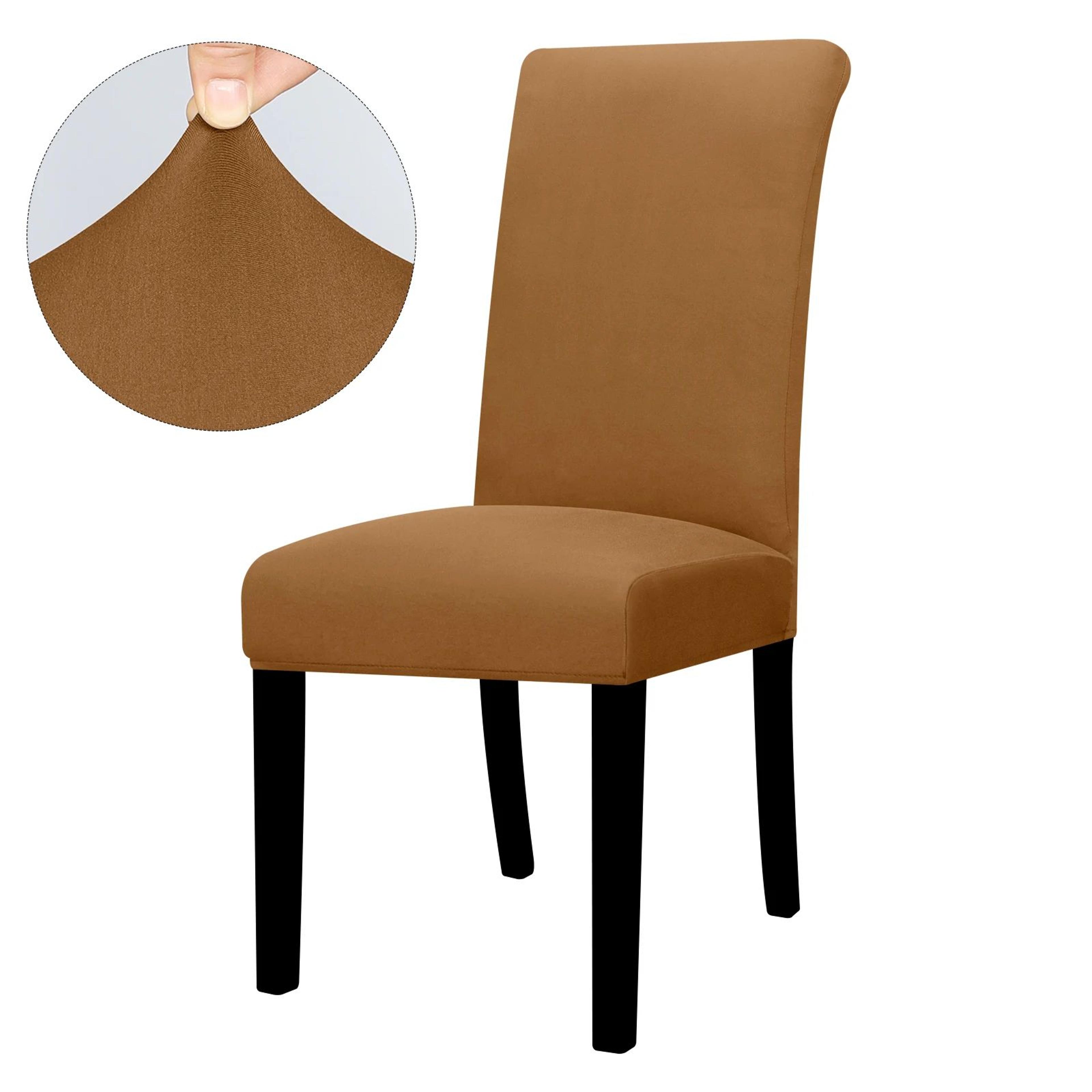 Solid Color Stretch Dining Chair Cover Washable Furniture Protector 9