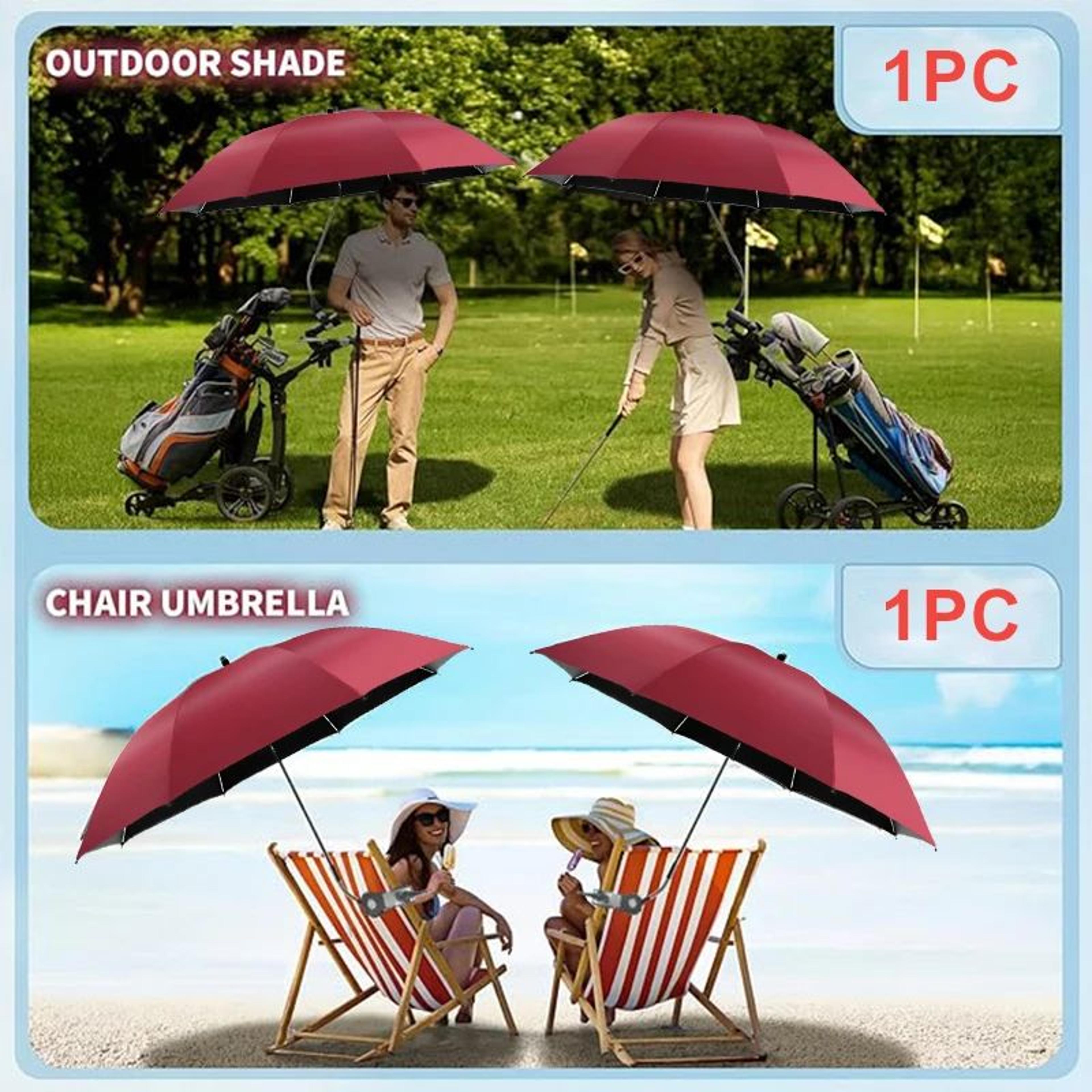 UV Protection ClipOn Chair Umbrella For Fishing Camping And Beach 4