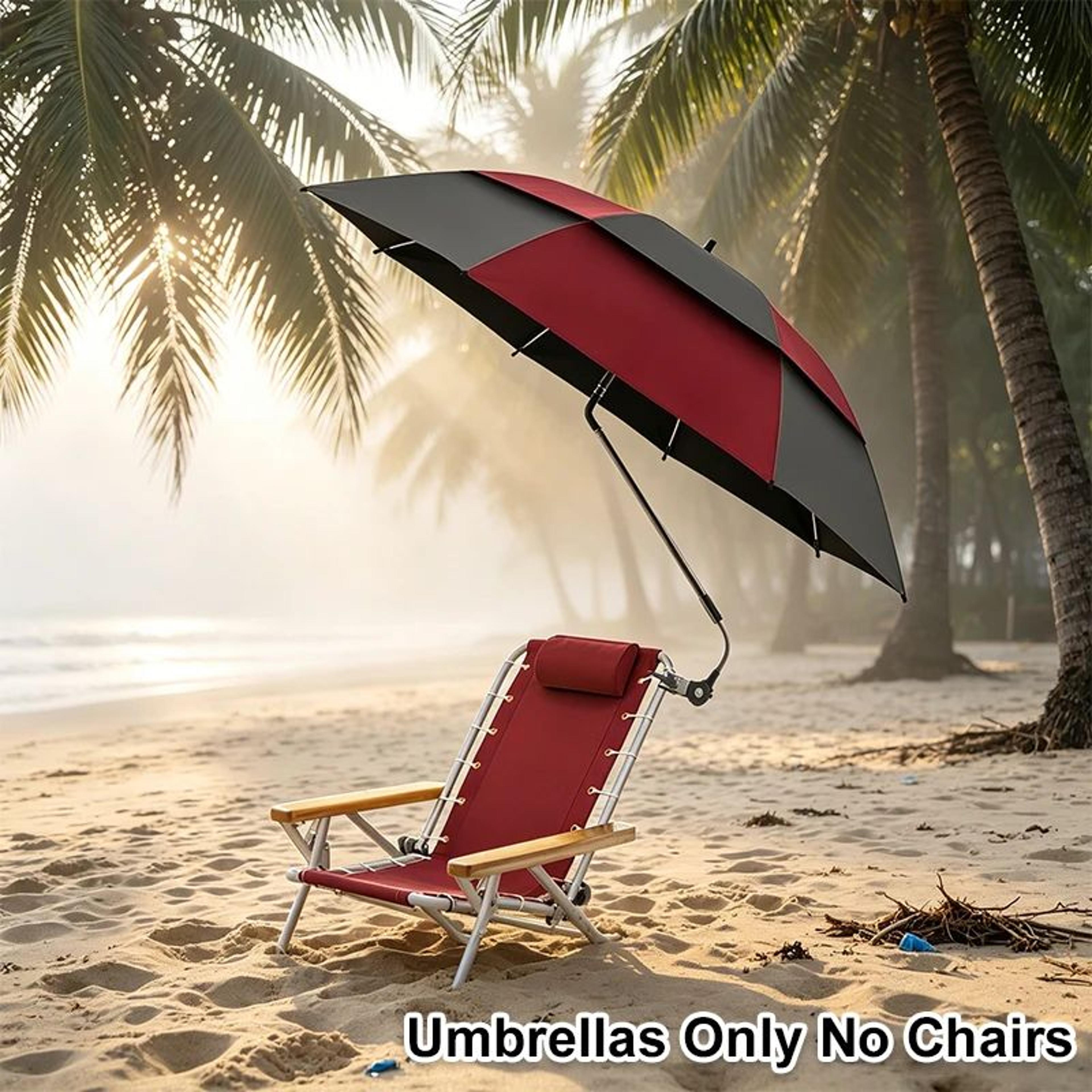 UV Protection ClipOn Chair Umbrella For Fishing Camping And Beach 6
