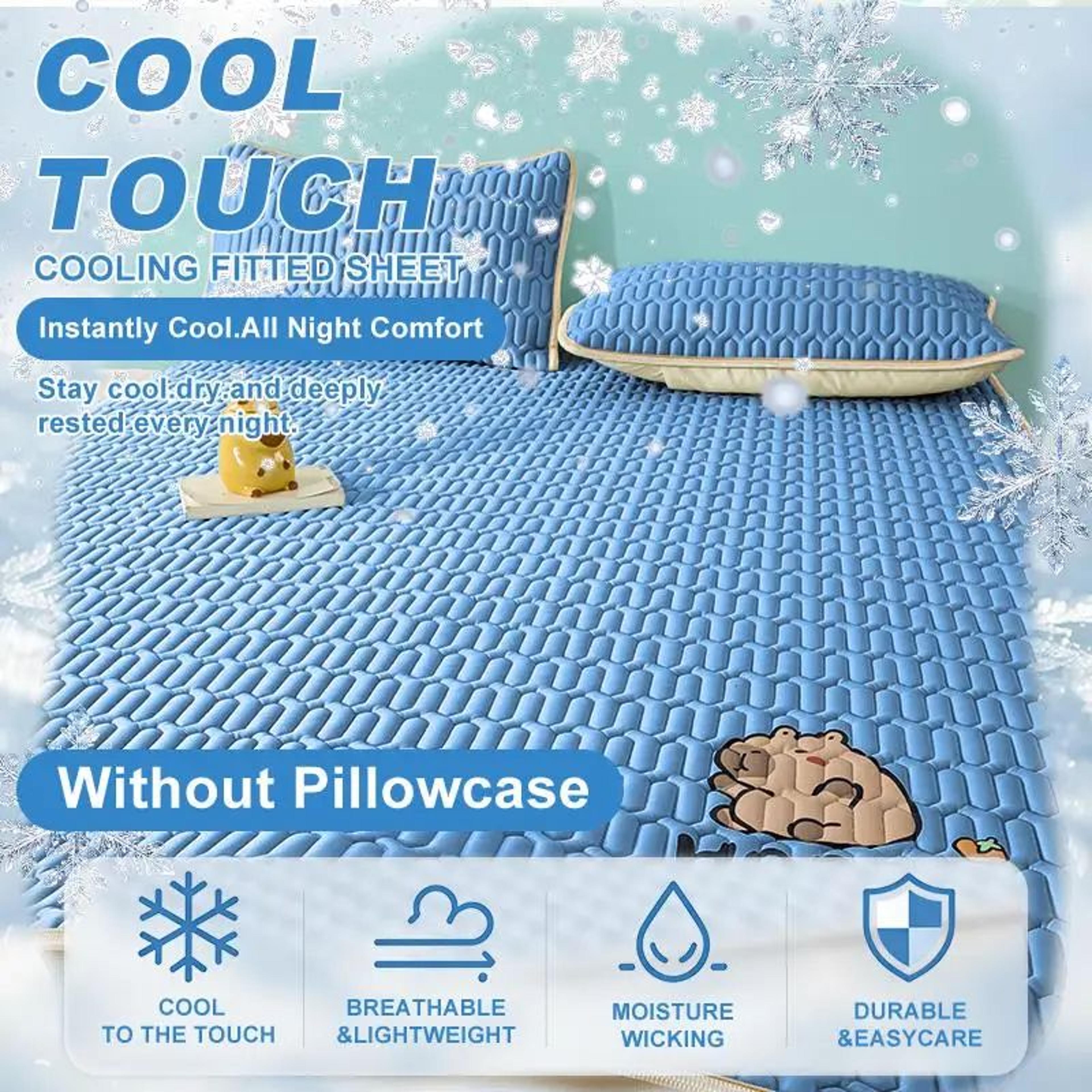 Ice Fabric Cooling Sleeping Mat Breathable Jacquard Summer Bed Pad 11