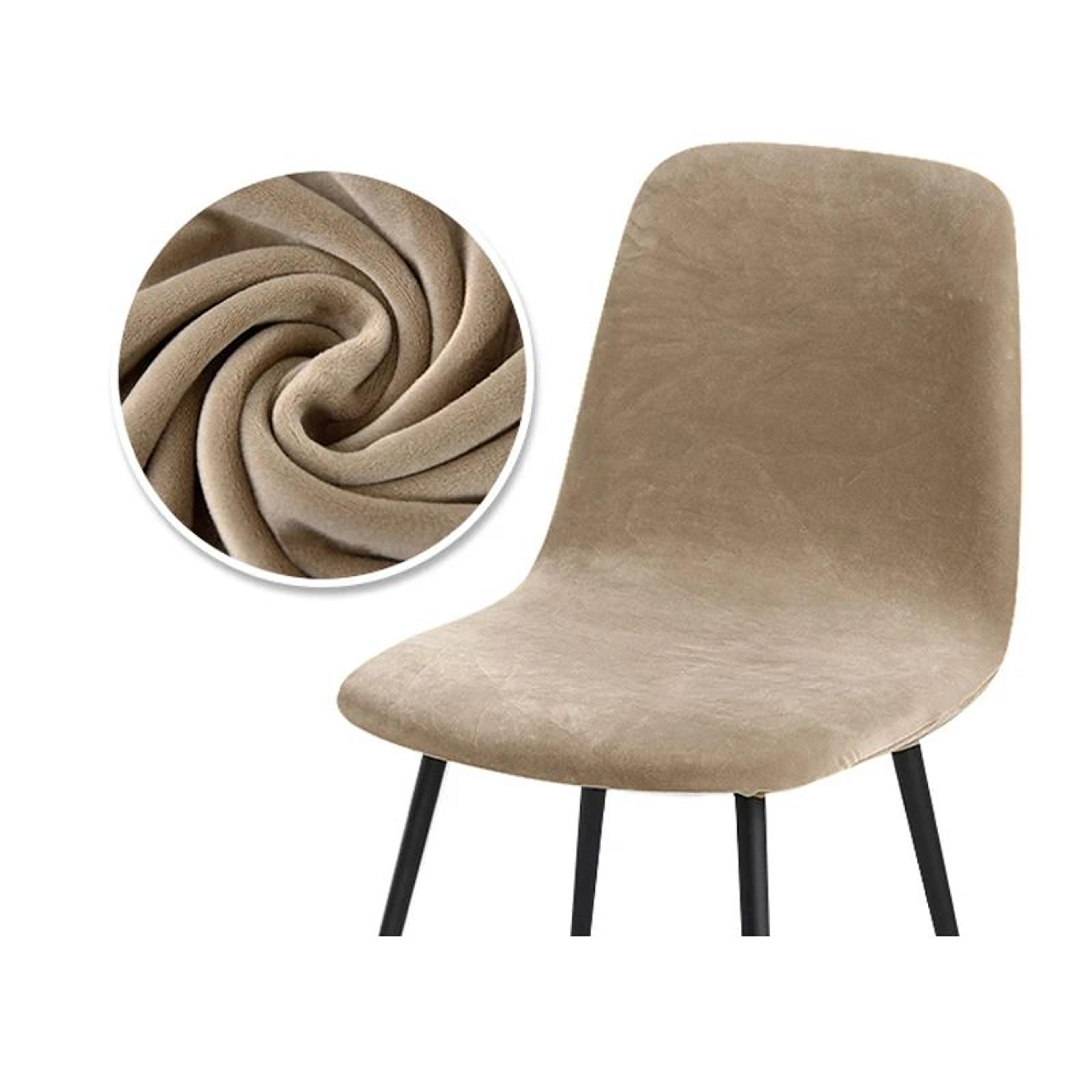 Velvet Stretch Bar Chair Cover Soft Solid Color Protective Slipcover 7