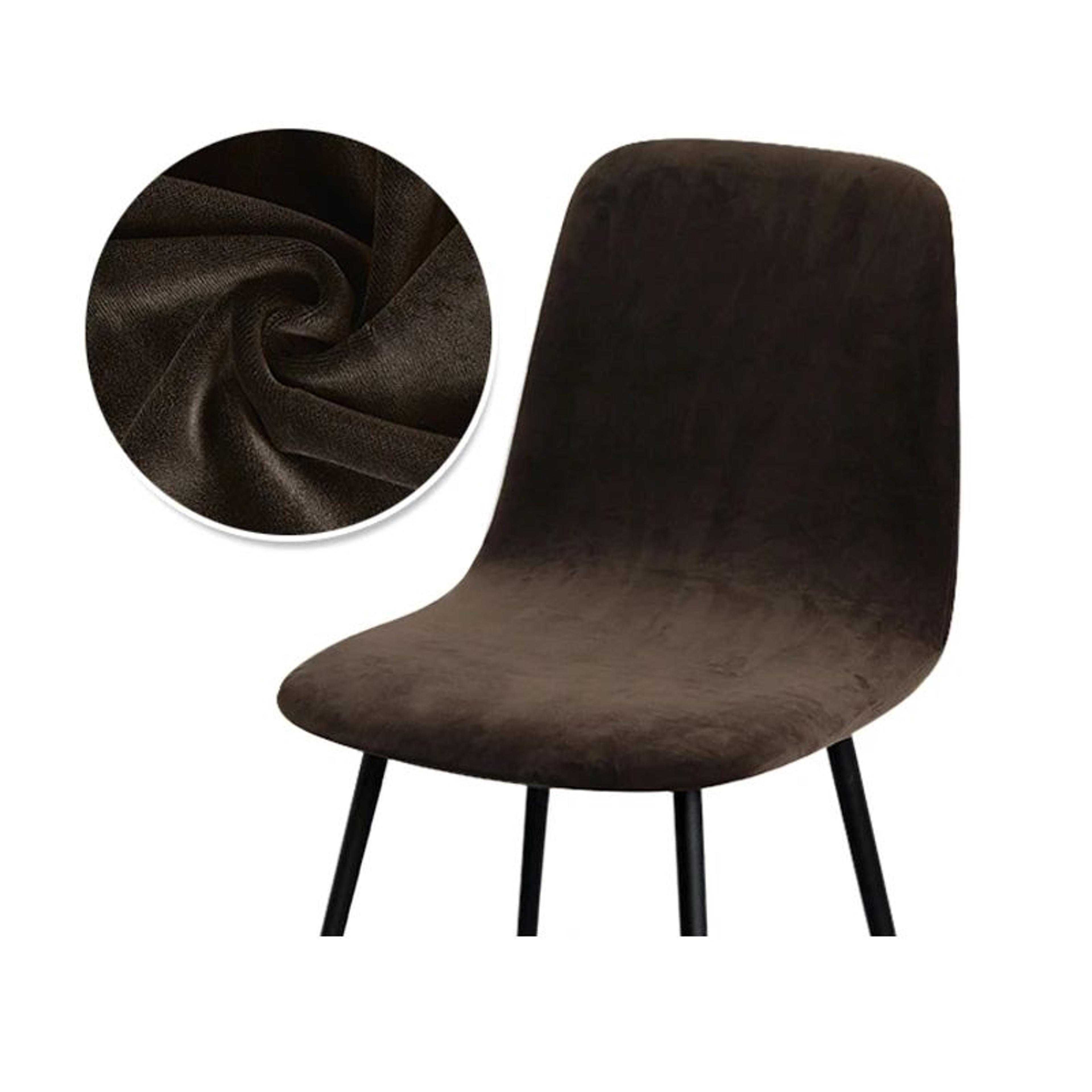 Velvet Stretch Bar Chair Cover Soft Solid Color Protective Slipcover 13