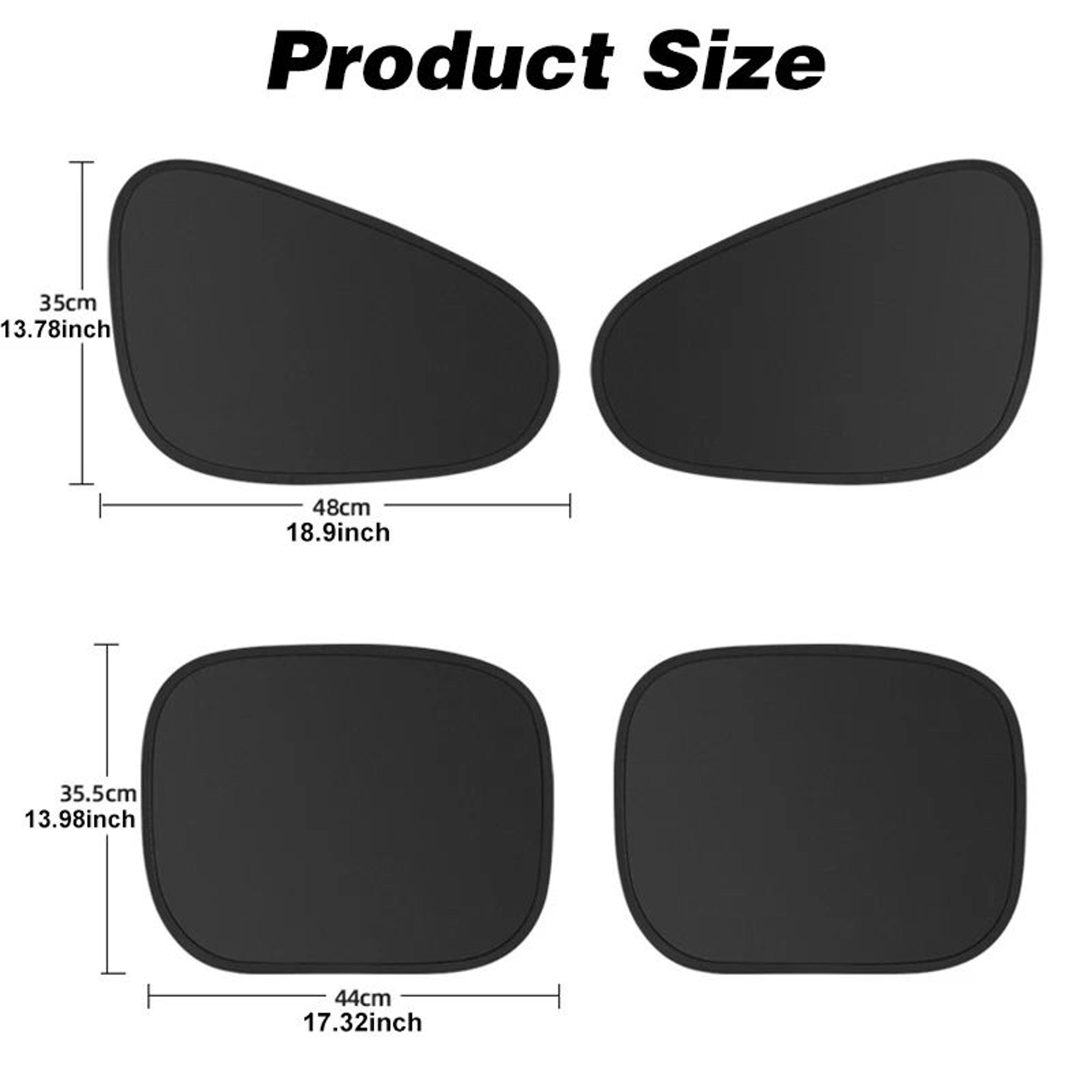 4PCS Electrostatic Car Side Window Sun Shades With 999 UV Protection 1
