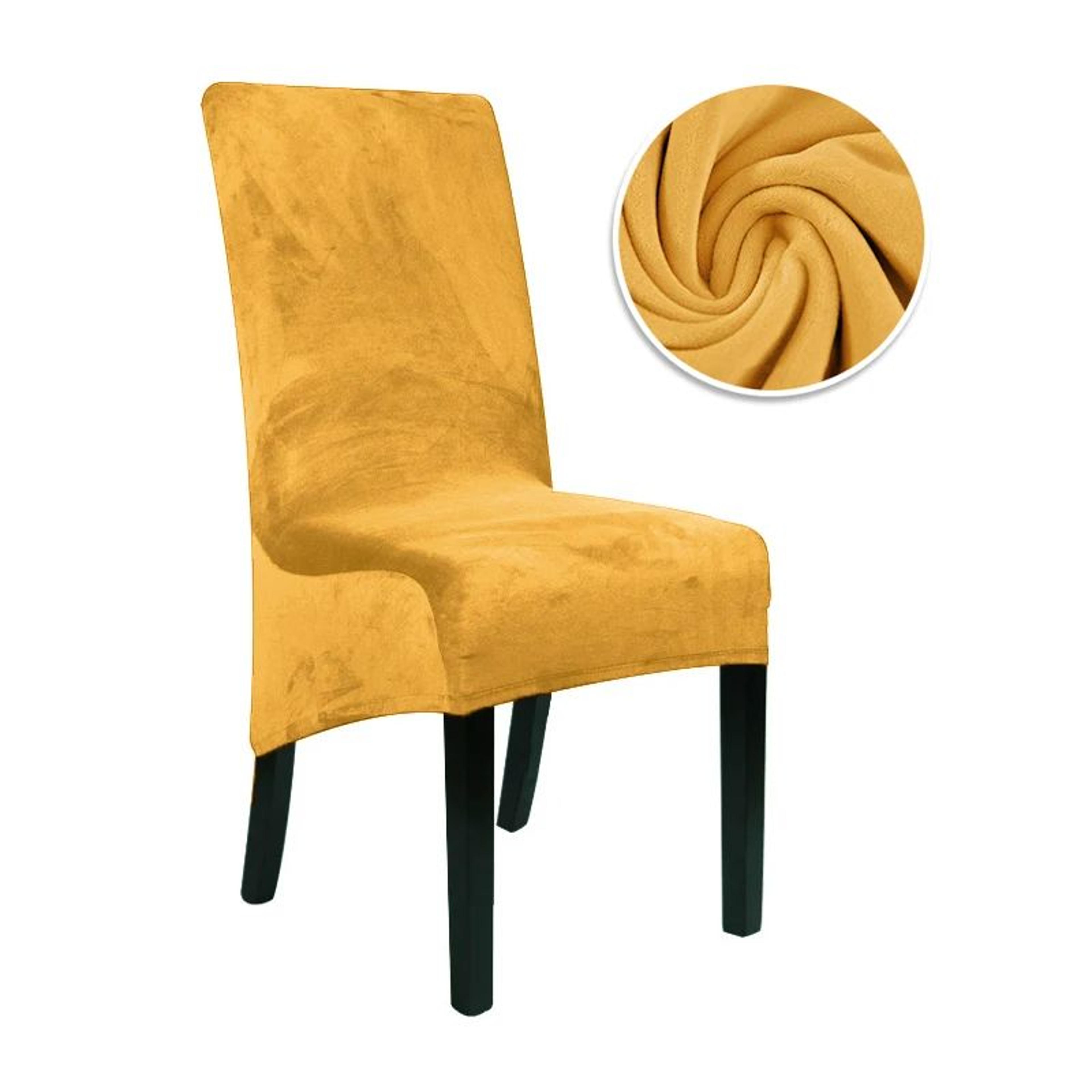 Large Velvet Stretch Dining Chair Cover For High Back Chairs 15