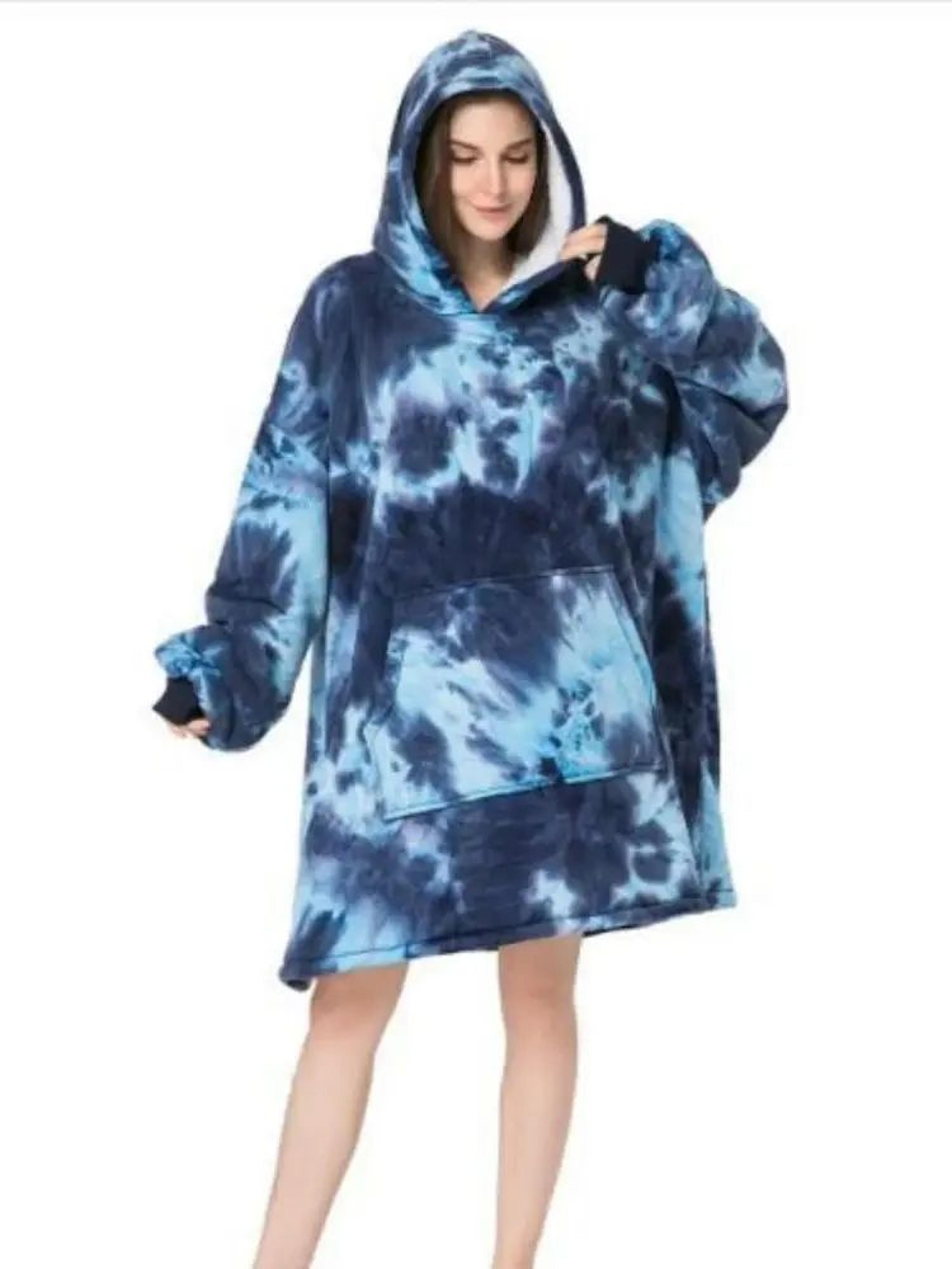 Cozy Oversized Flannel Wearable Blanket Hoodie With Large Pocket 2