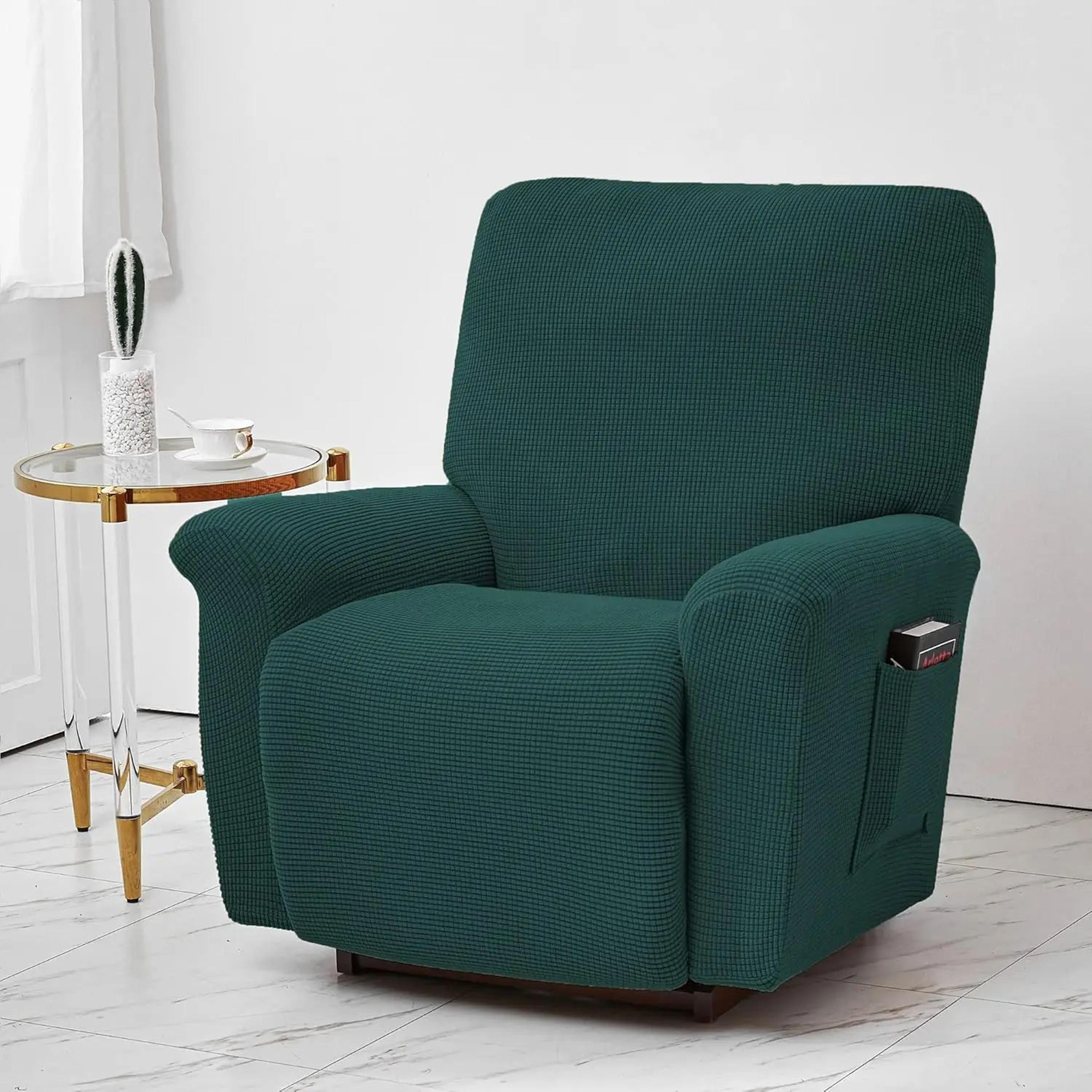 Battilo Waterproof Stretch Recliner Chair Cover With Pocket Plaid Furniture Protector 9