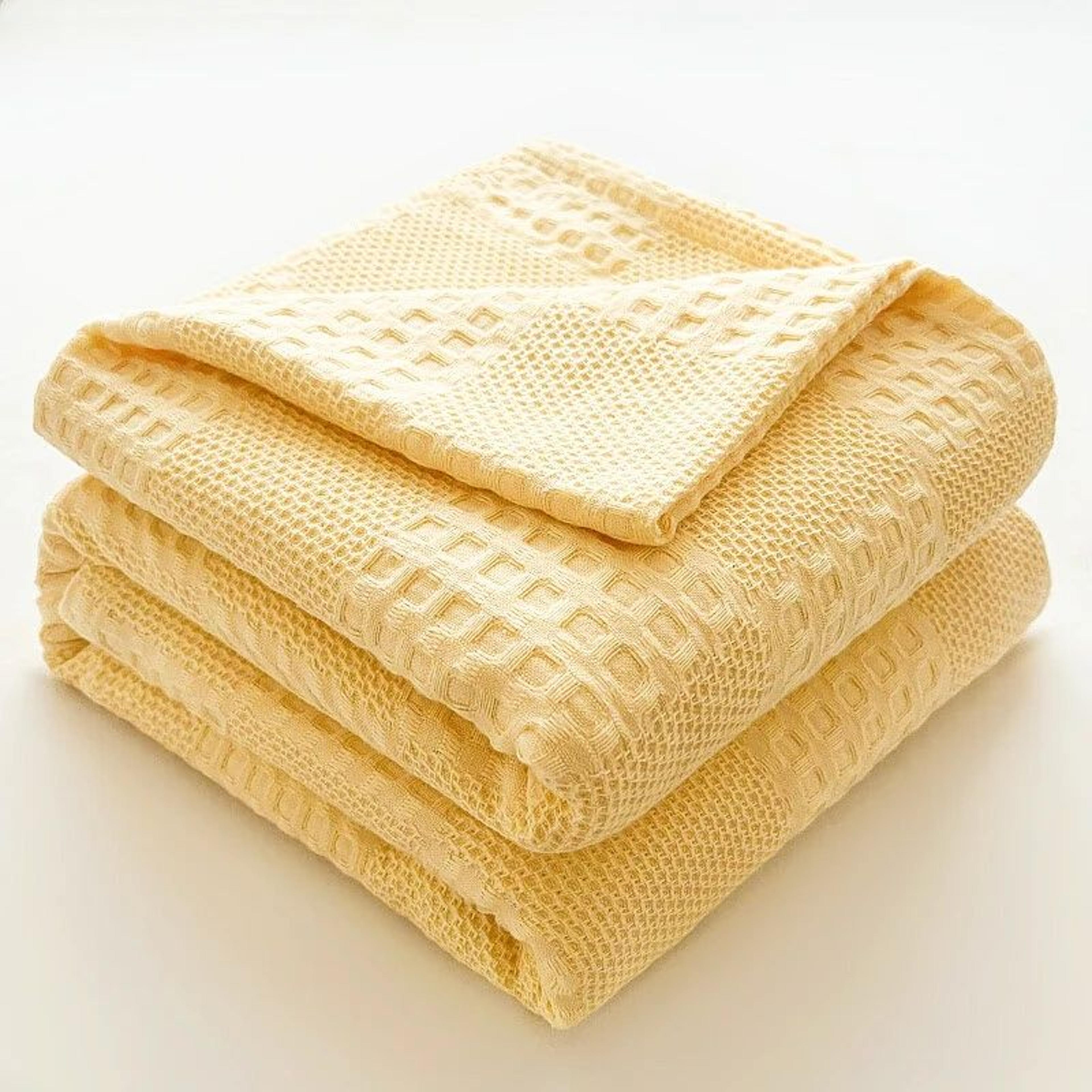 Battilo Cotton Waffle Throw Blanket Soft Breathable Lightweight Blanket For Bed And Sofa 8