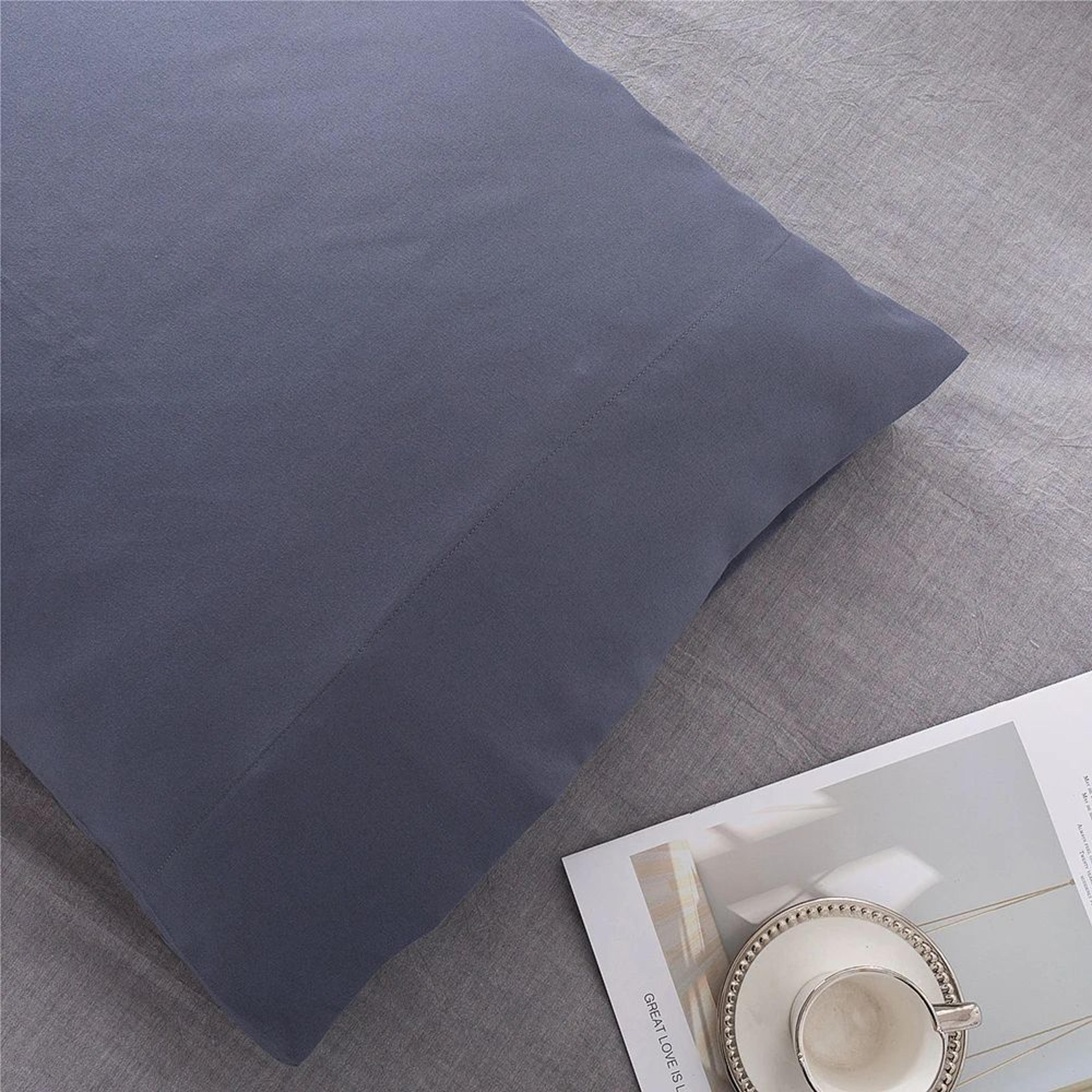 2PCS Soft Microfiber Envelope Pillowcases Queen King Size 4