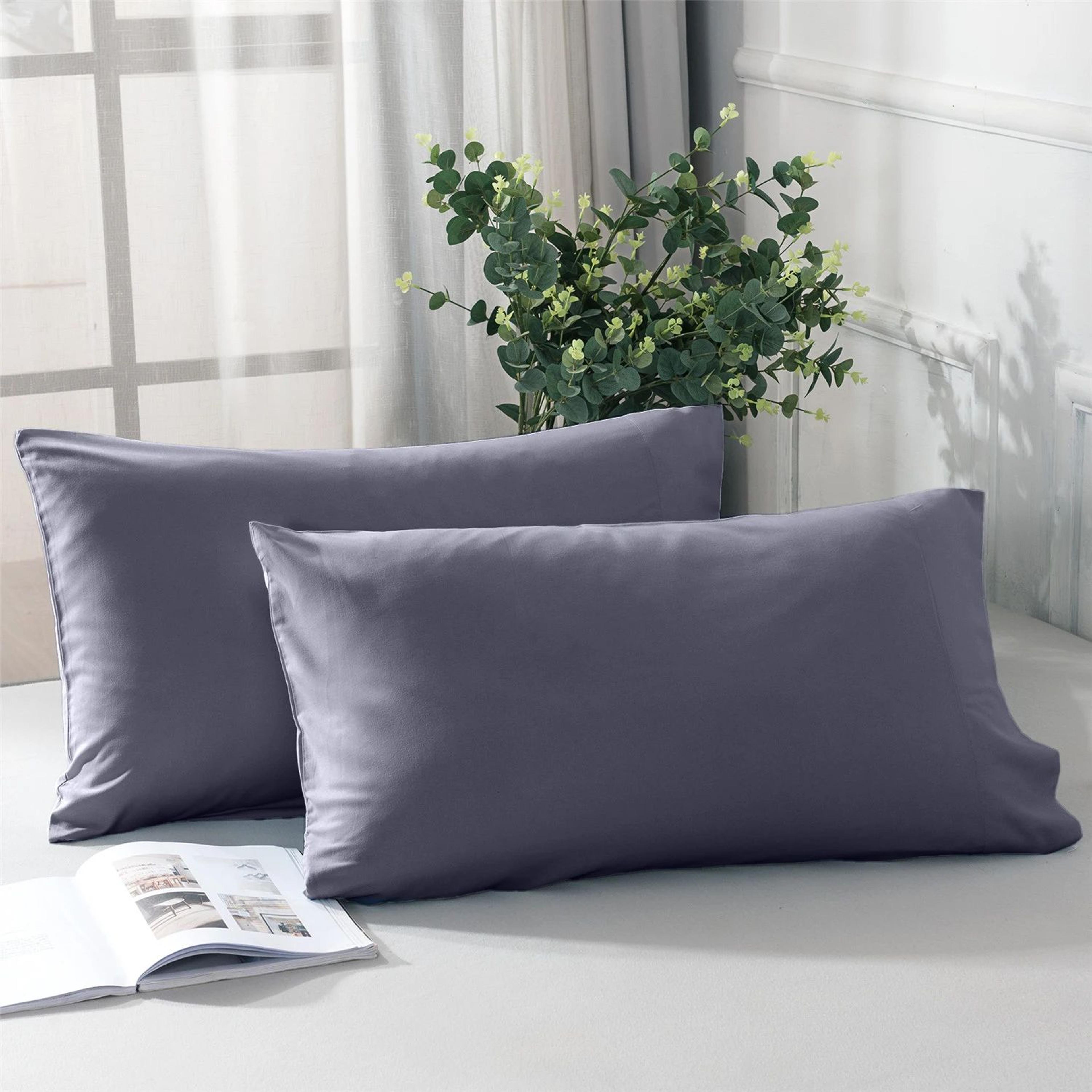 2pcs soft microfiber envelope pillowcases queen king size
