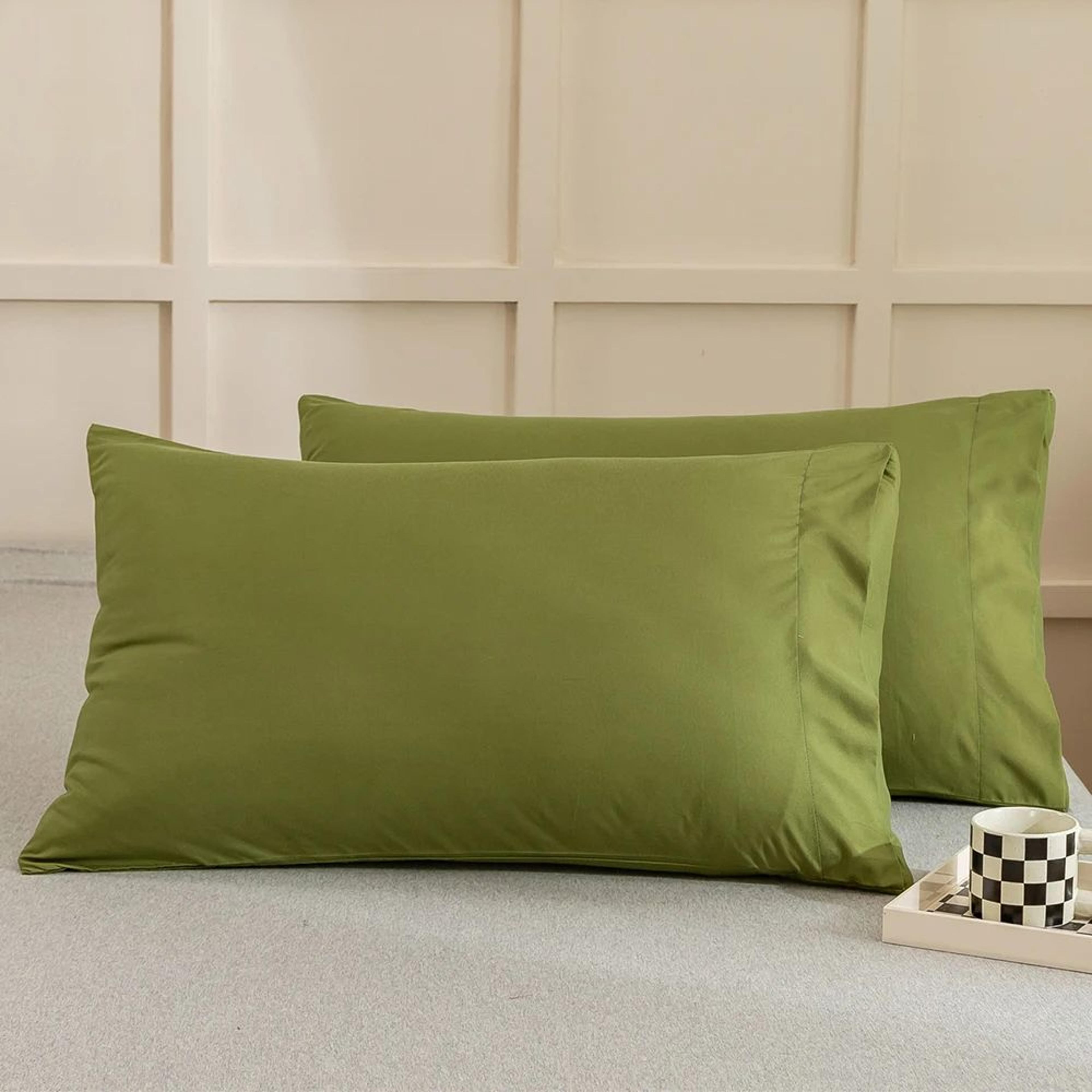 2PCS Soft Microfiber Envelope Pillowcases Queen King Size 9