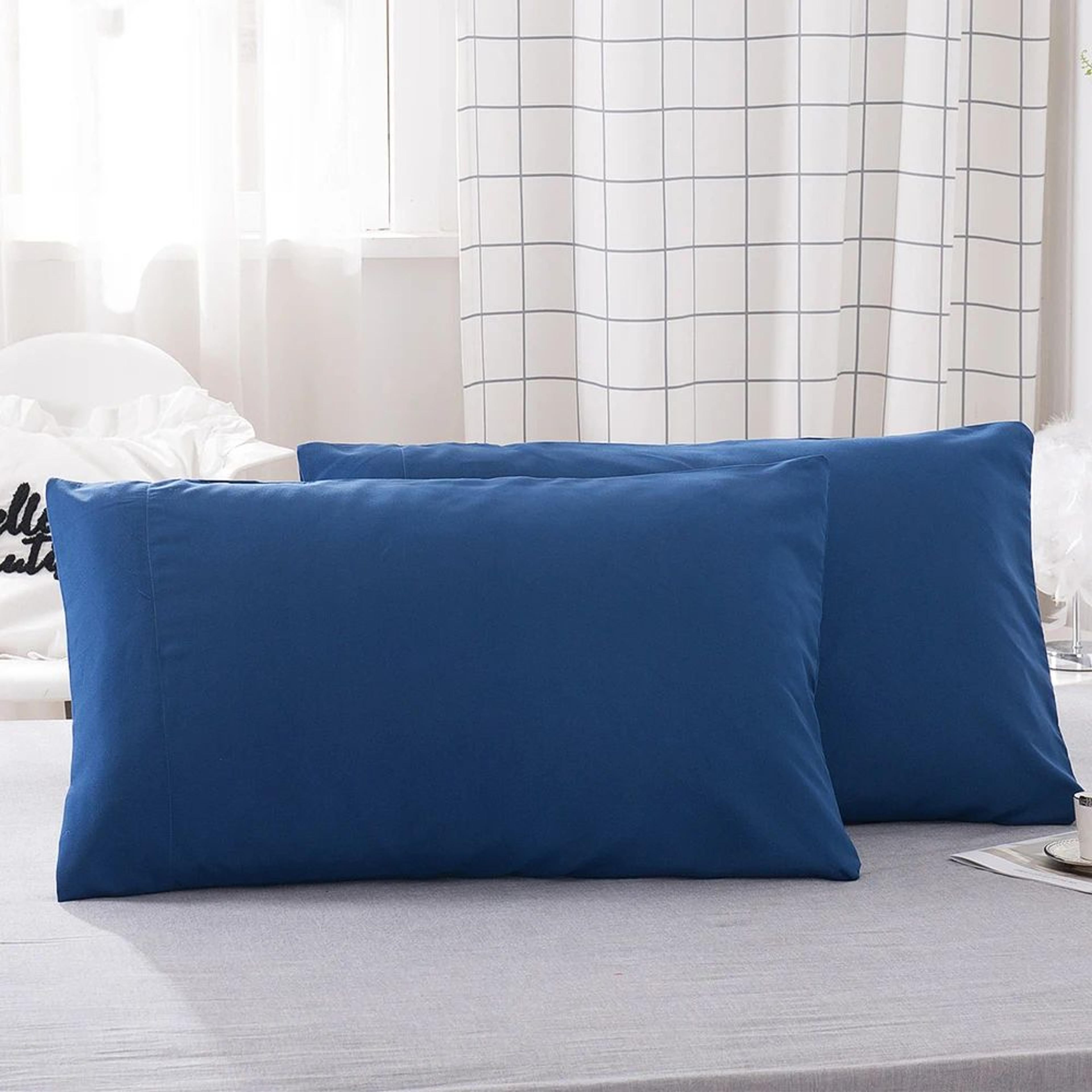 2PCS Soft Microfiber Envelope Pillowcases Queen King Size 15