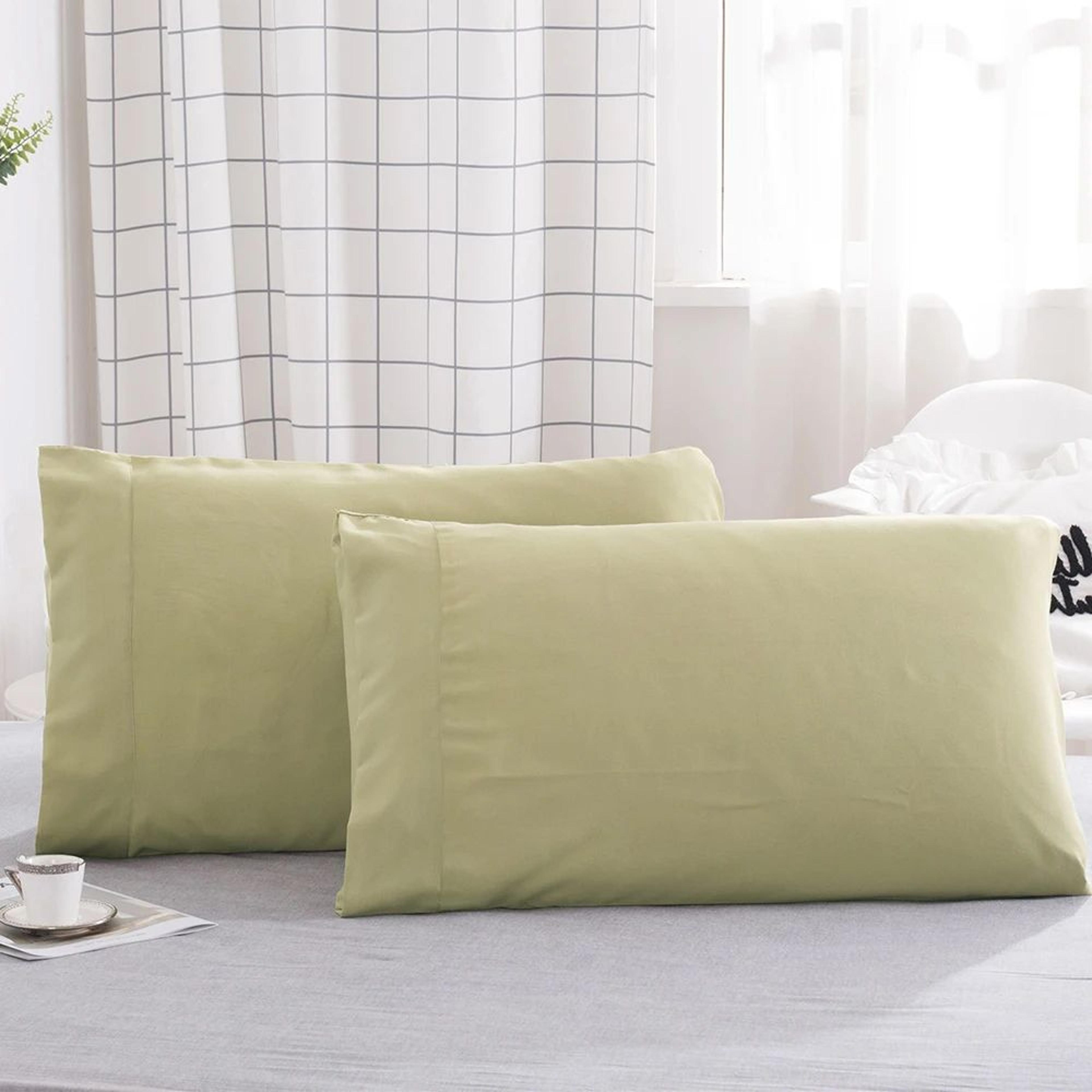 2PCS Soft Microfiber Envelope Pillowcases Queen King Size 13