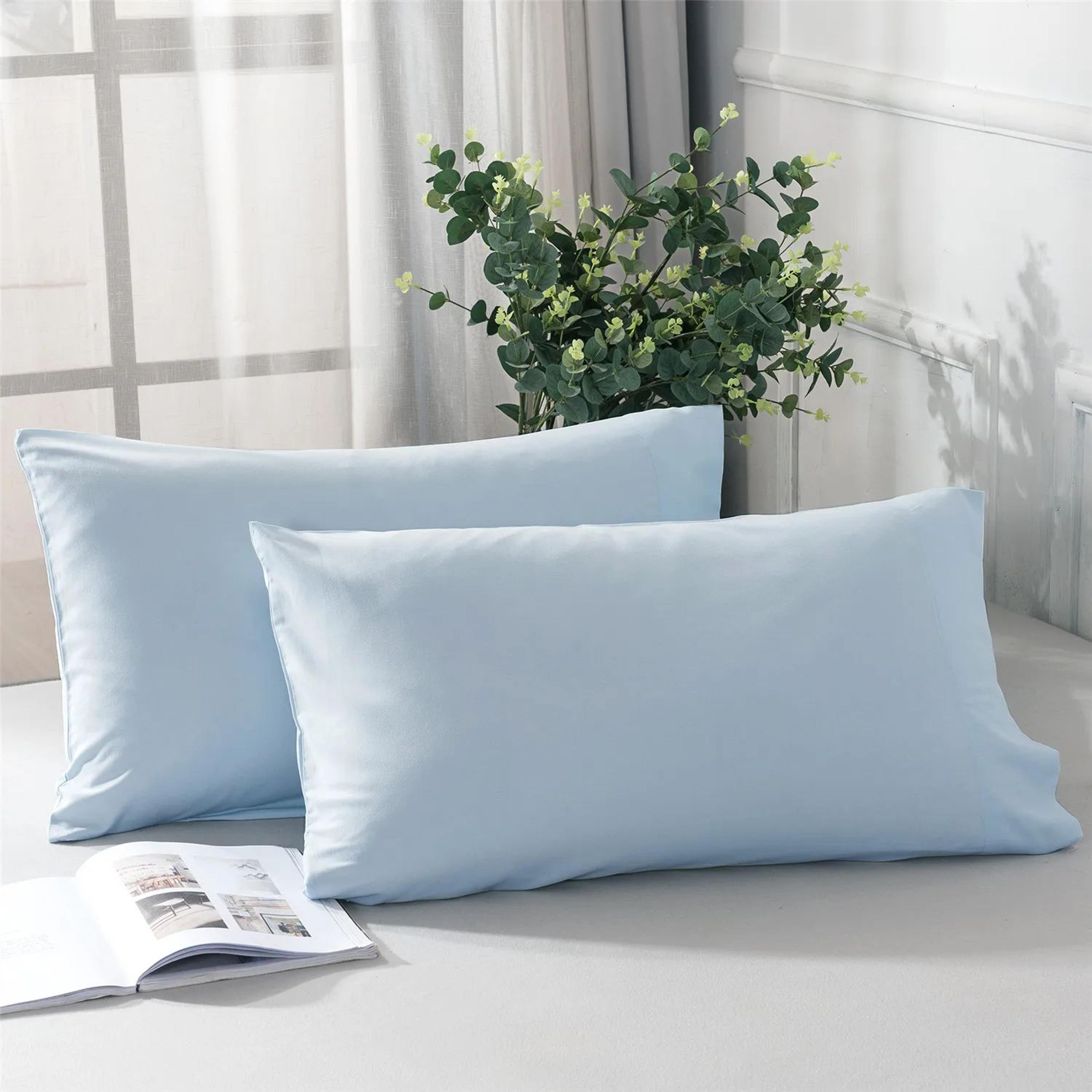 2PCS Soft Microfiber Envelope Pillowcases Queen King Size 6