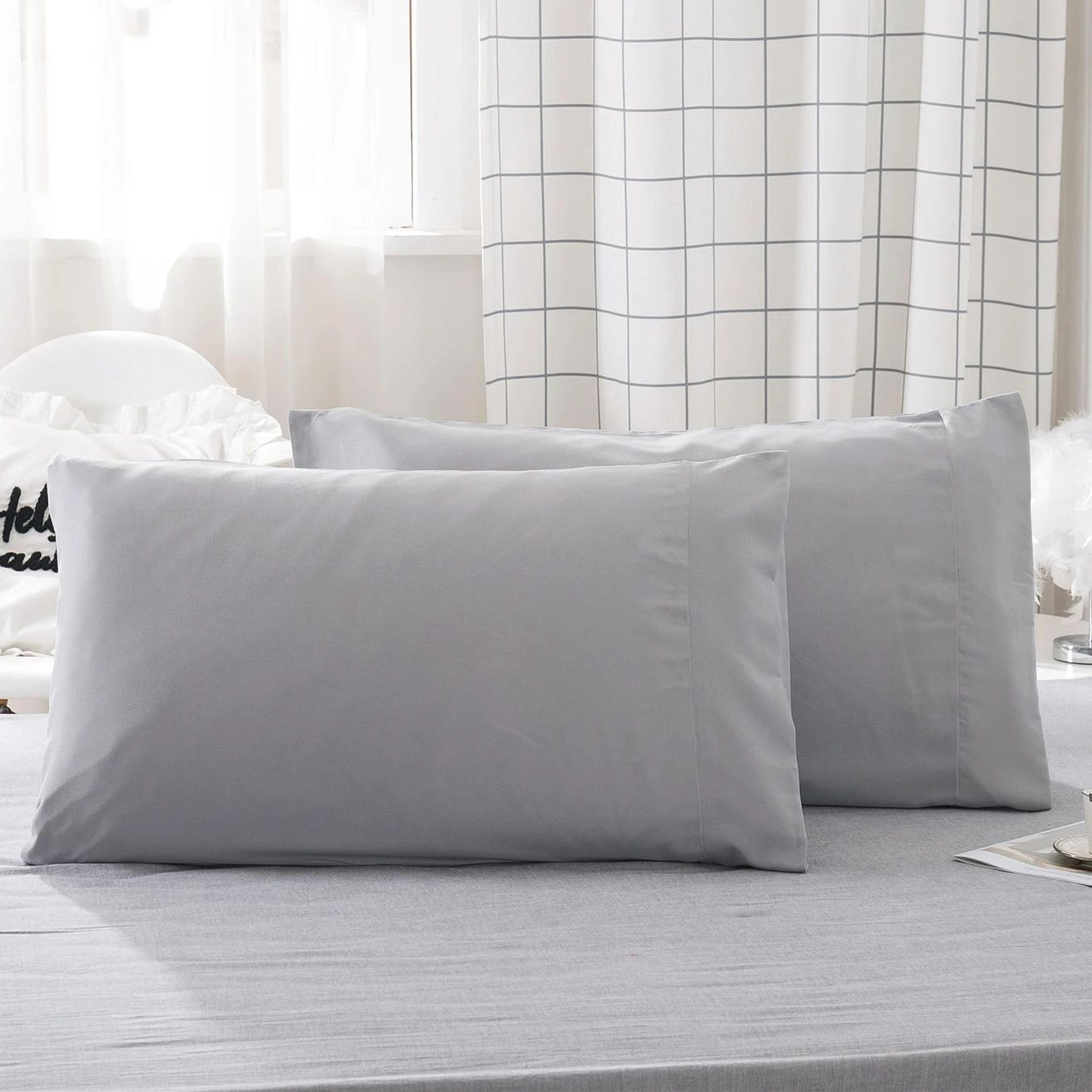 2PCS Soft Microfiber Envelope Pillowcases Queen King Size 8