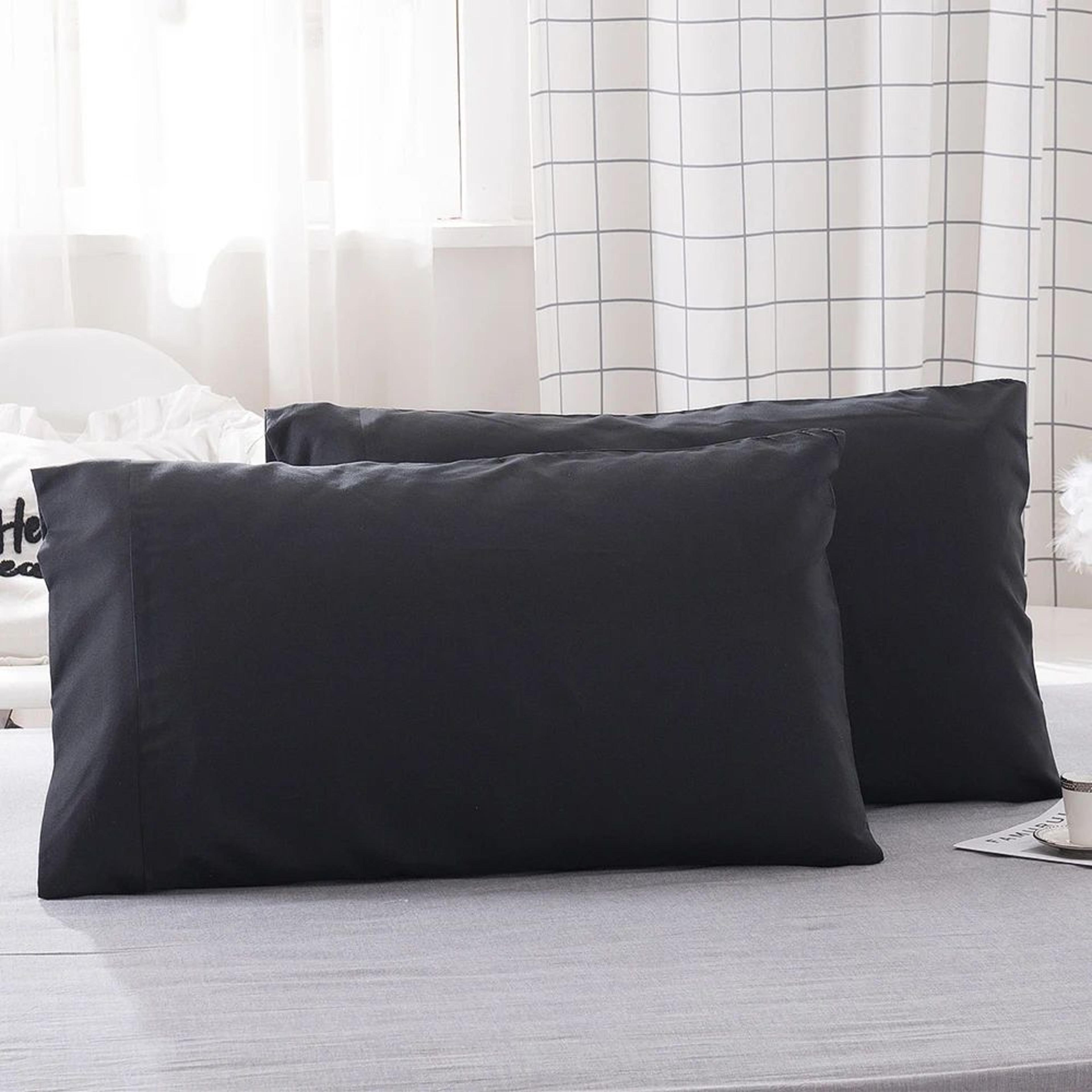 2PCS Soft Microfiber Envelope Pillowcases Queen King Size 19