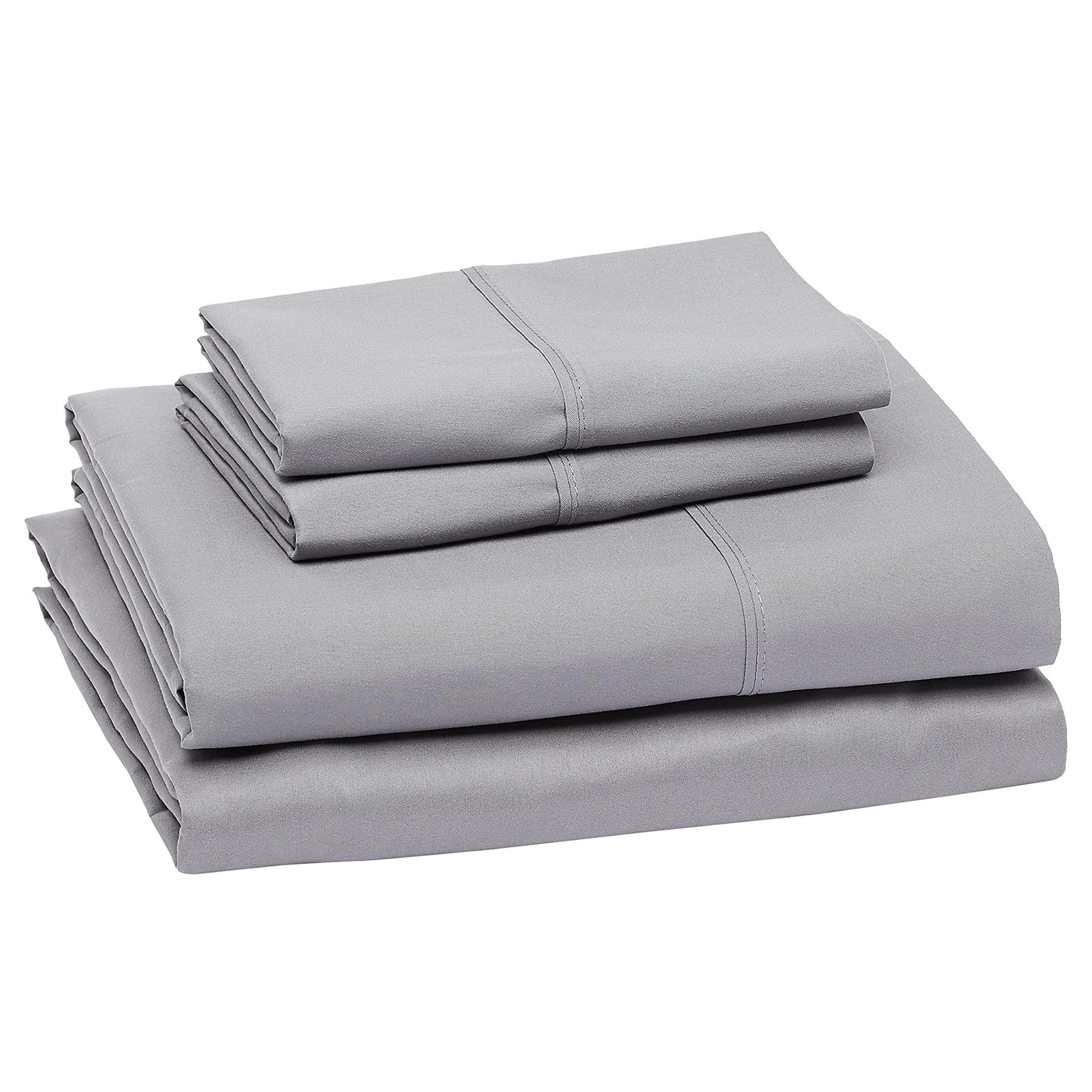 4 Piece Soft Microfiber Bed Sheet Set With Flat Sheet Fitted Sheet And Pillowcases 2