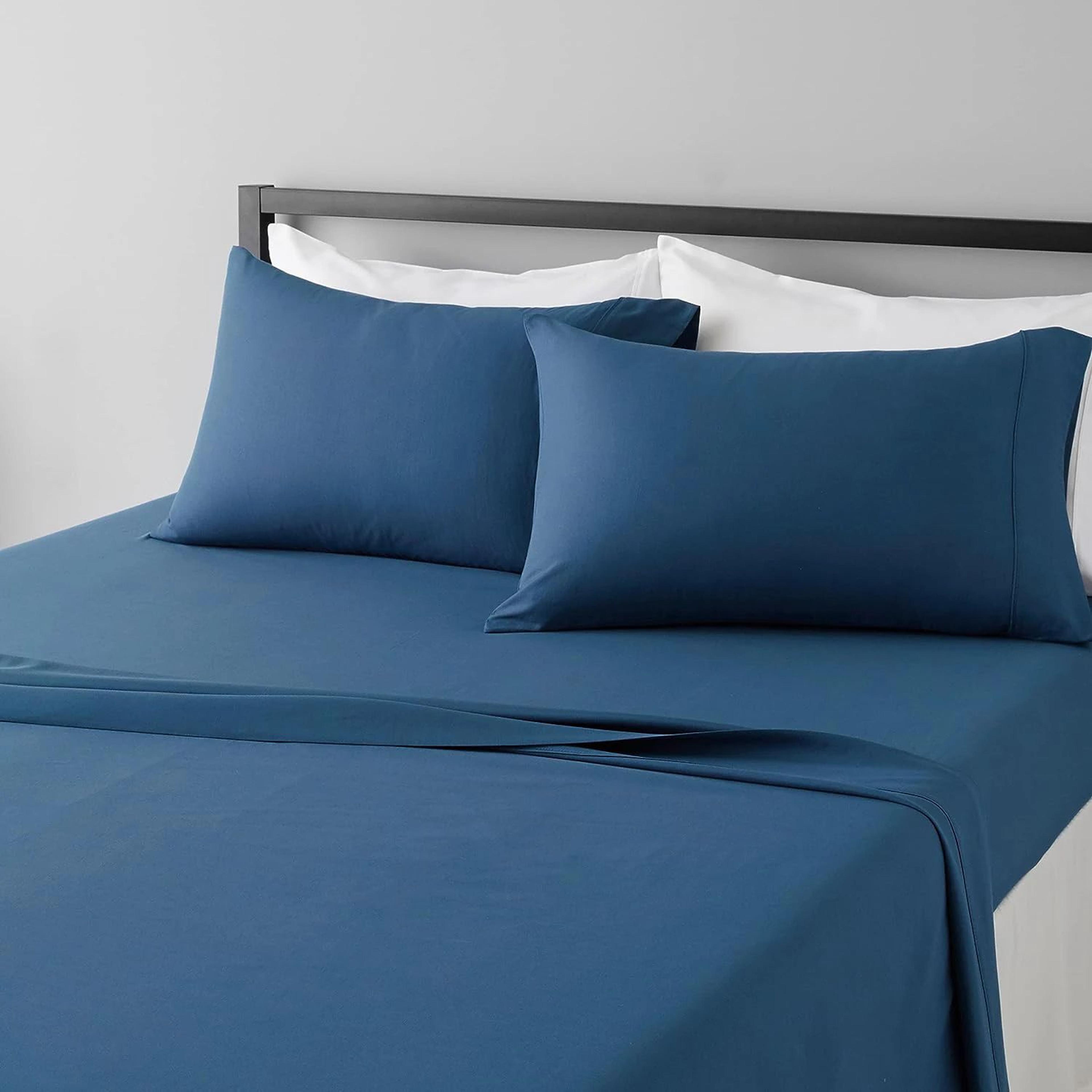 4 Piece Soft Microfiber Bed Sheet Set With Flat Sheet Fitted Sheet And Pillowcases 9