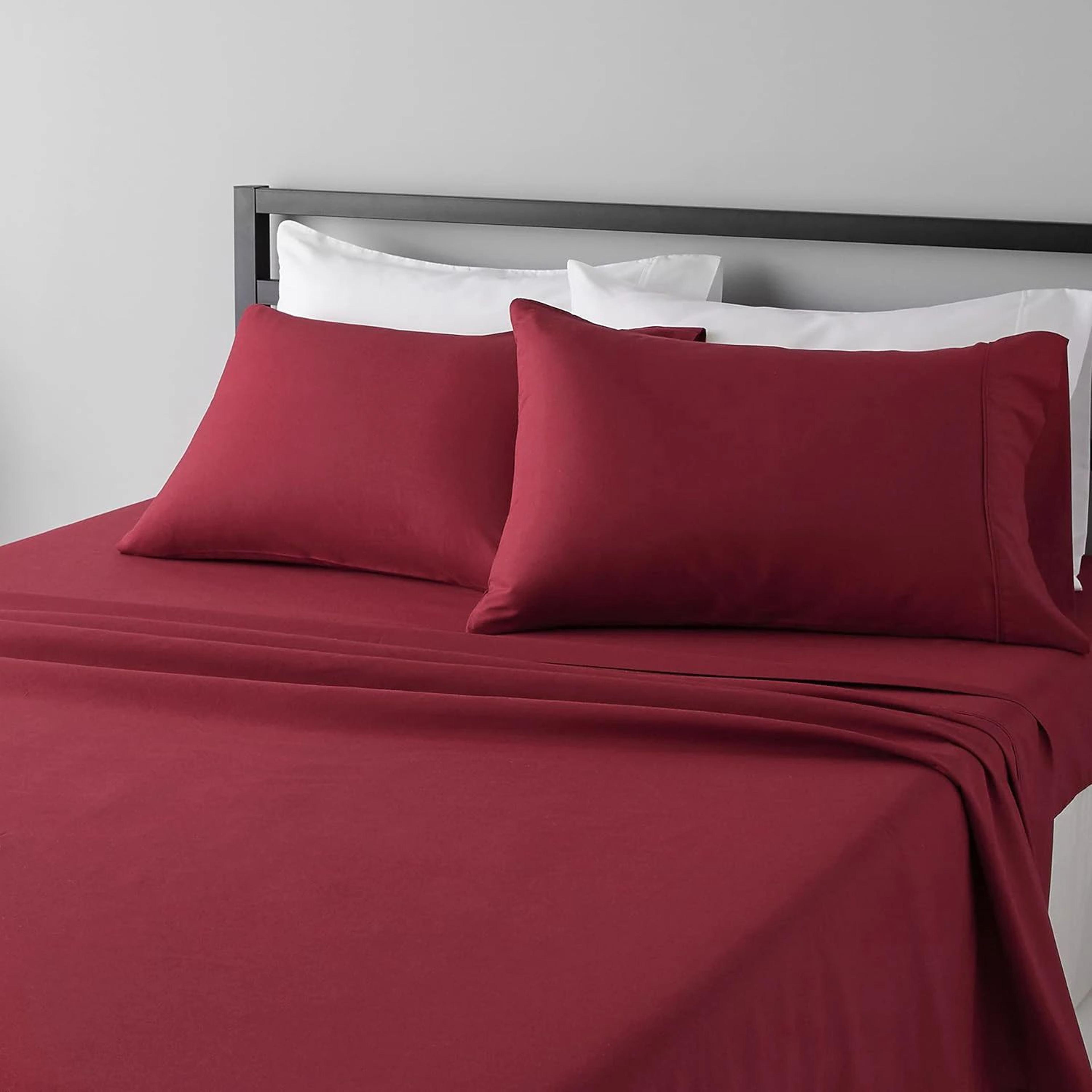 4 Piece Soft Microfiber Bed Sheet Set With Flat Sheet Fitted Sheet And Pillowcases 14