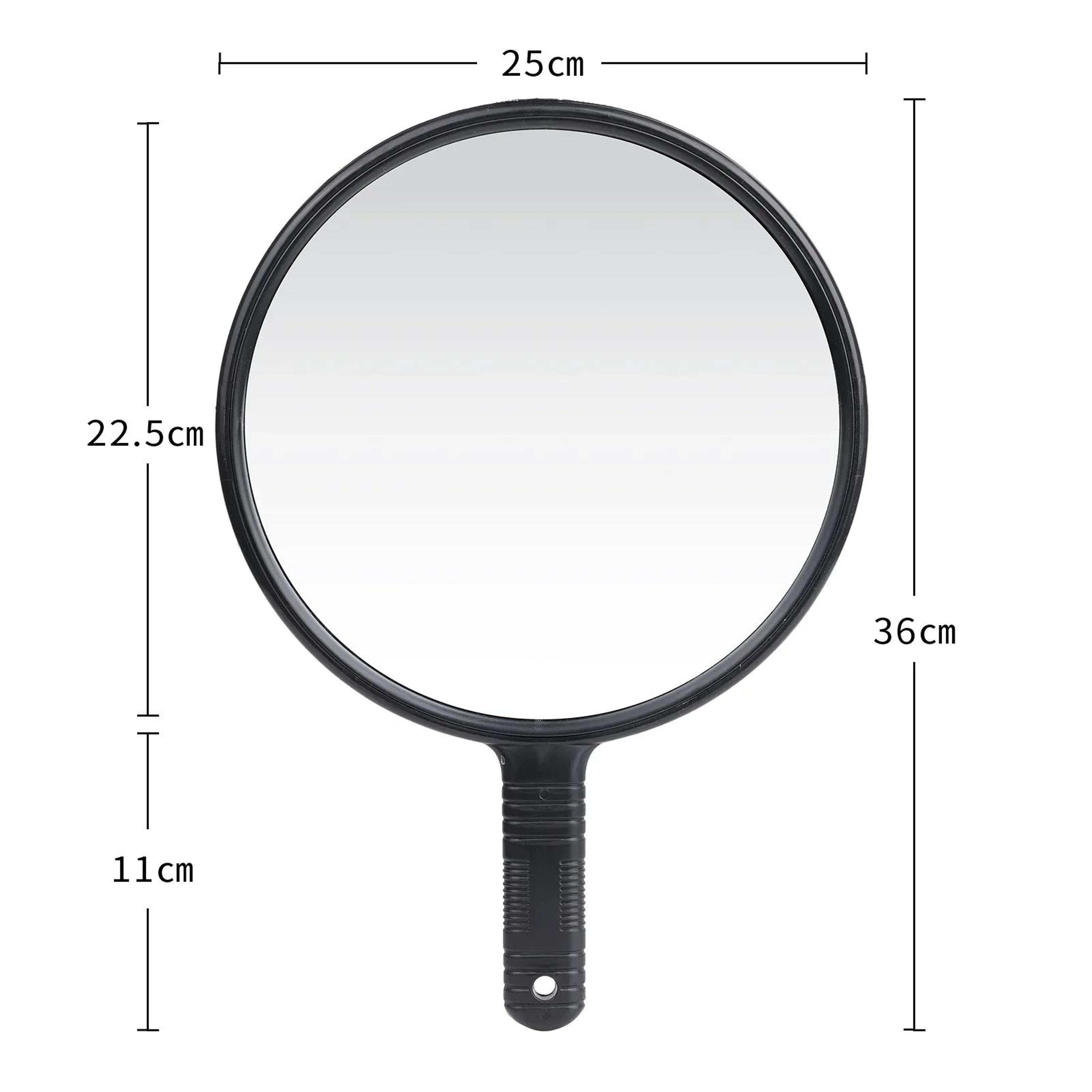 Large Handheld Salon Mirror With Round Handle For Hair Styling And Makeup 6