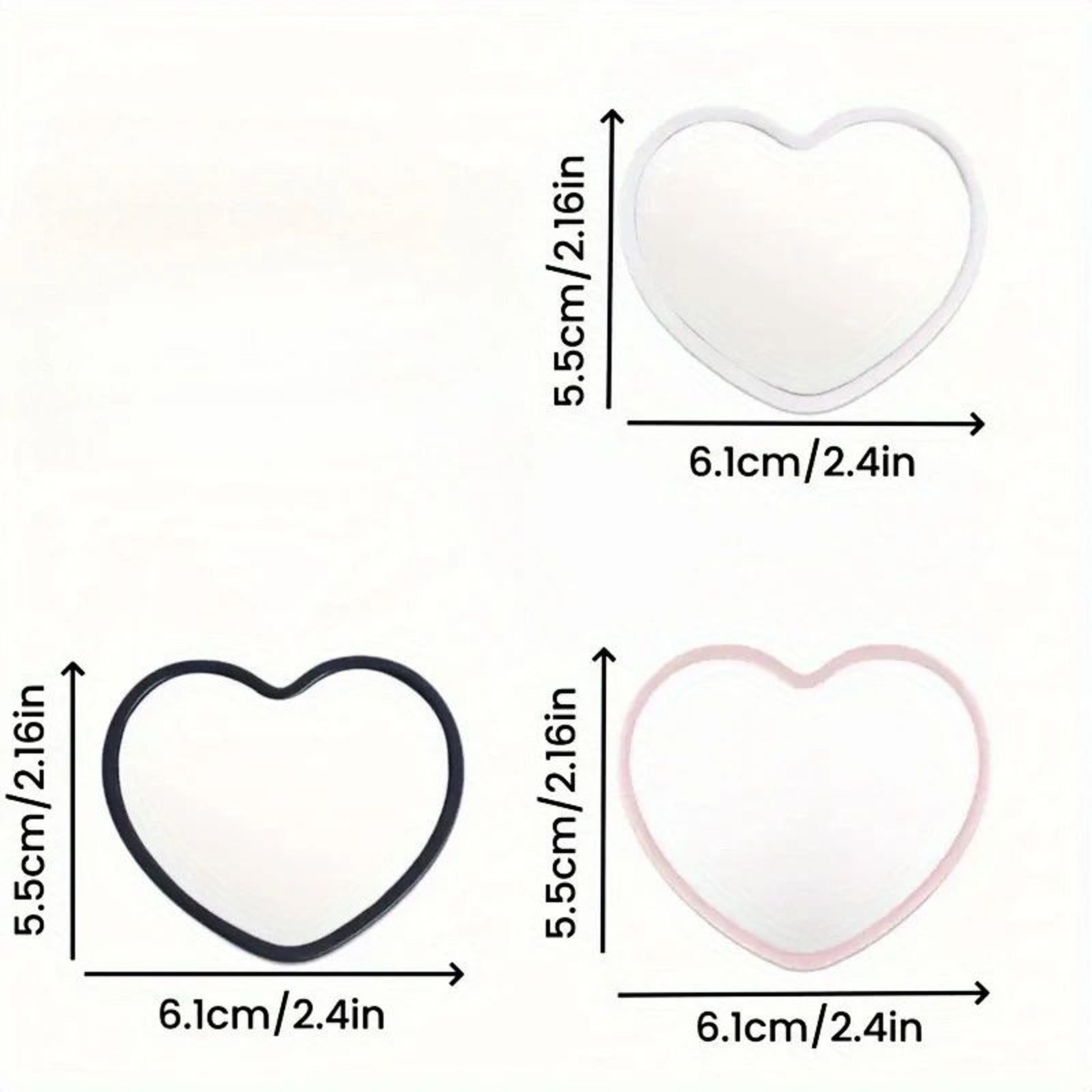 1020PCS Heart Shaped Pocket Mirrors Portable Mini Handheld Mirrors For Gifts And Favors 5