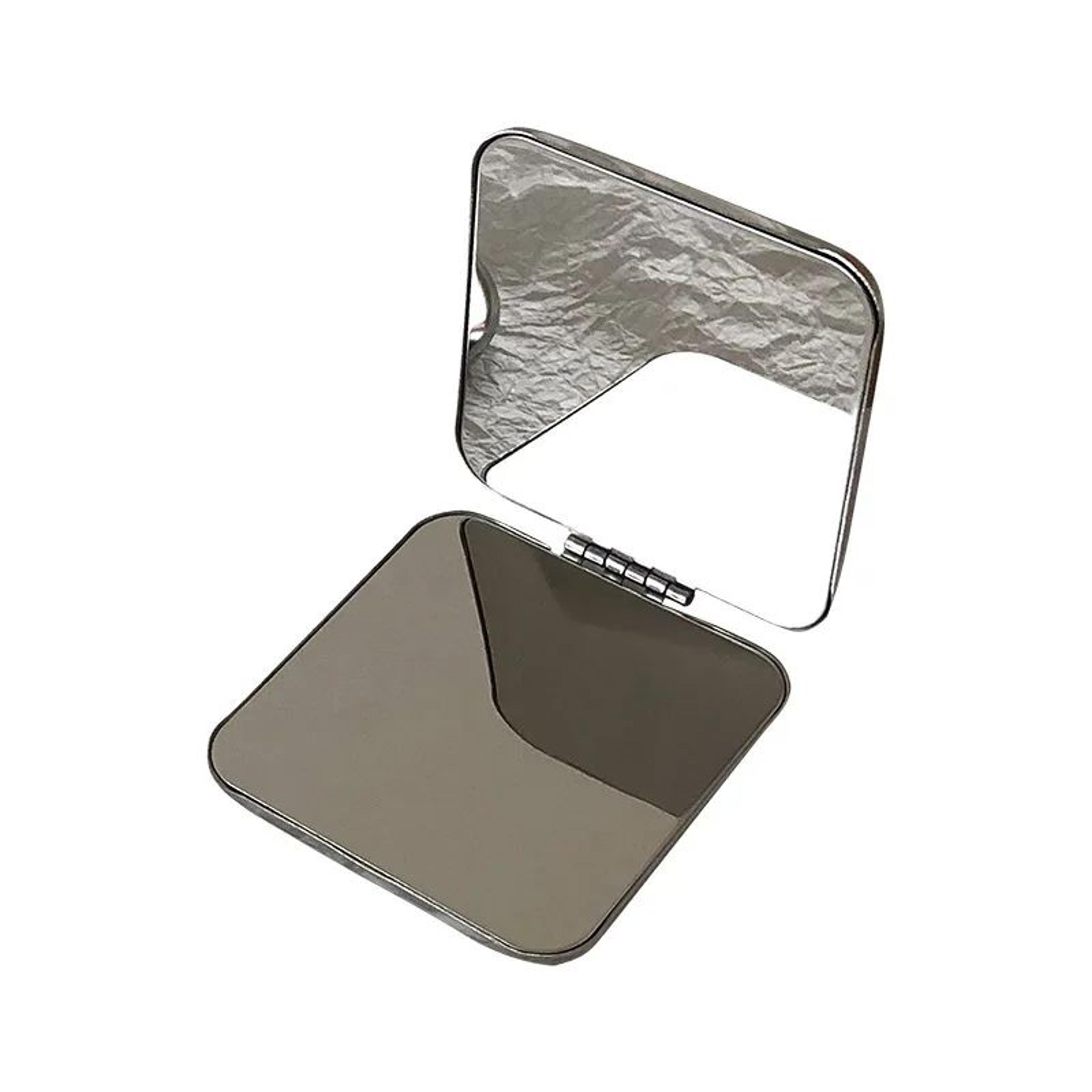 Stainless Steel DoubleSided Compact Mirror Portable Folding Pocket Mirror 3