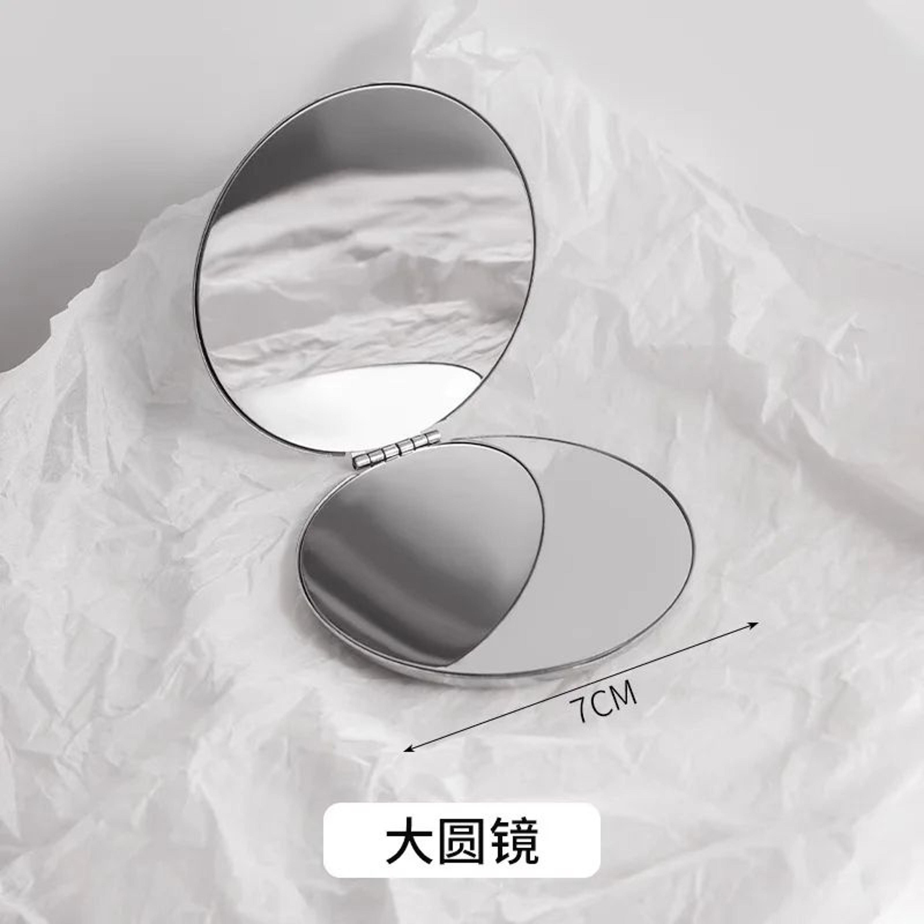 Stainless Steel DoubleSided Compact Mirror Portable Folding Pocket Mirror 5