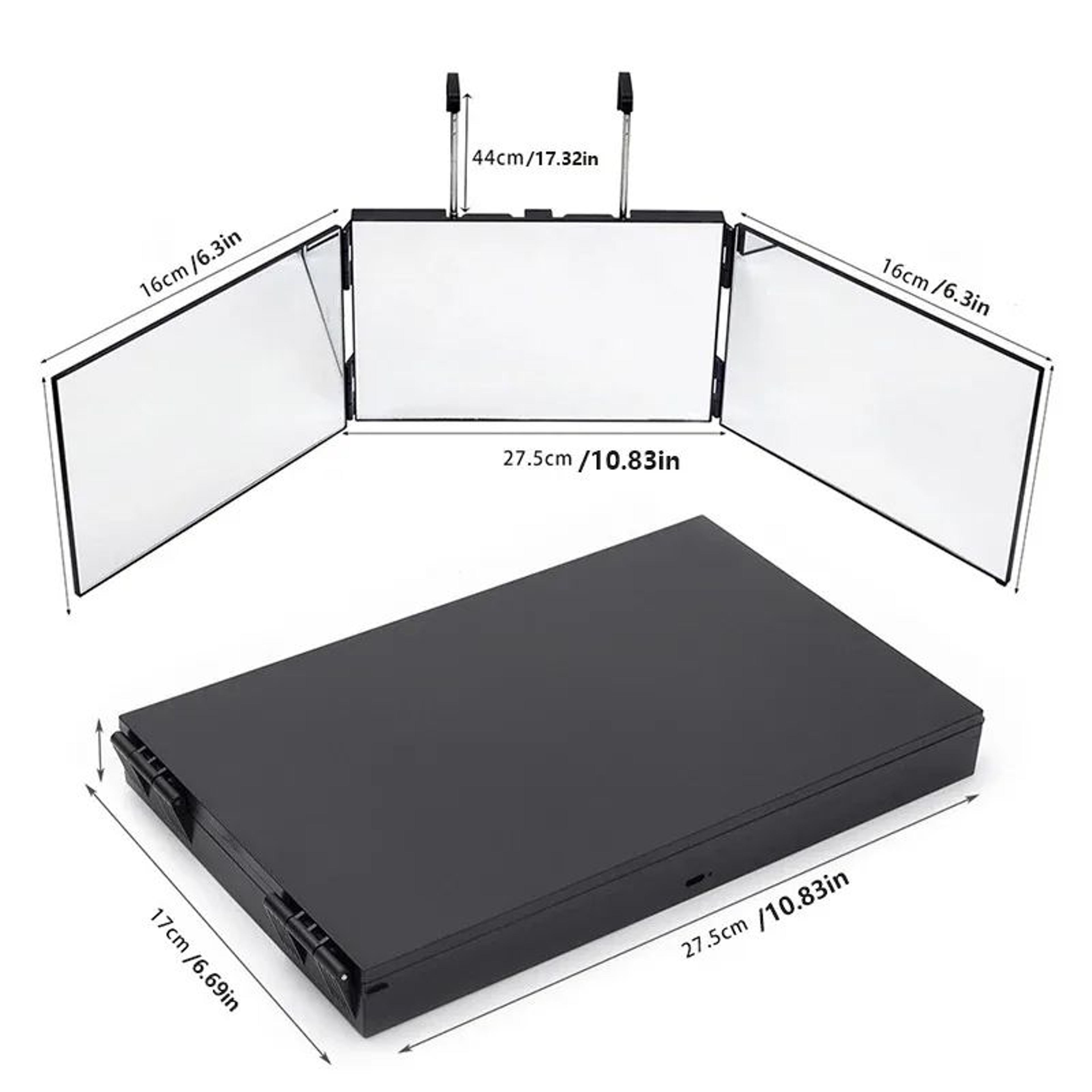 360 Degree 3Way Self Haircut Mirror With Adjustable Hanging Hooks 4
