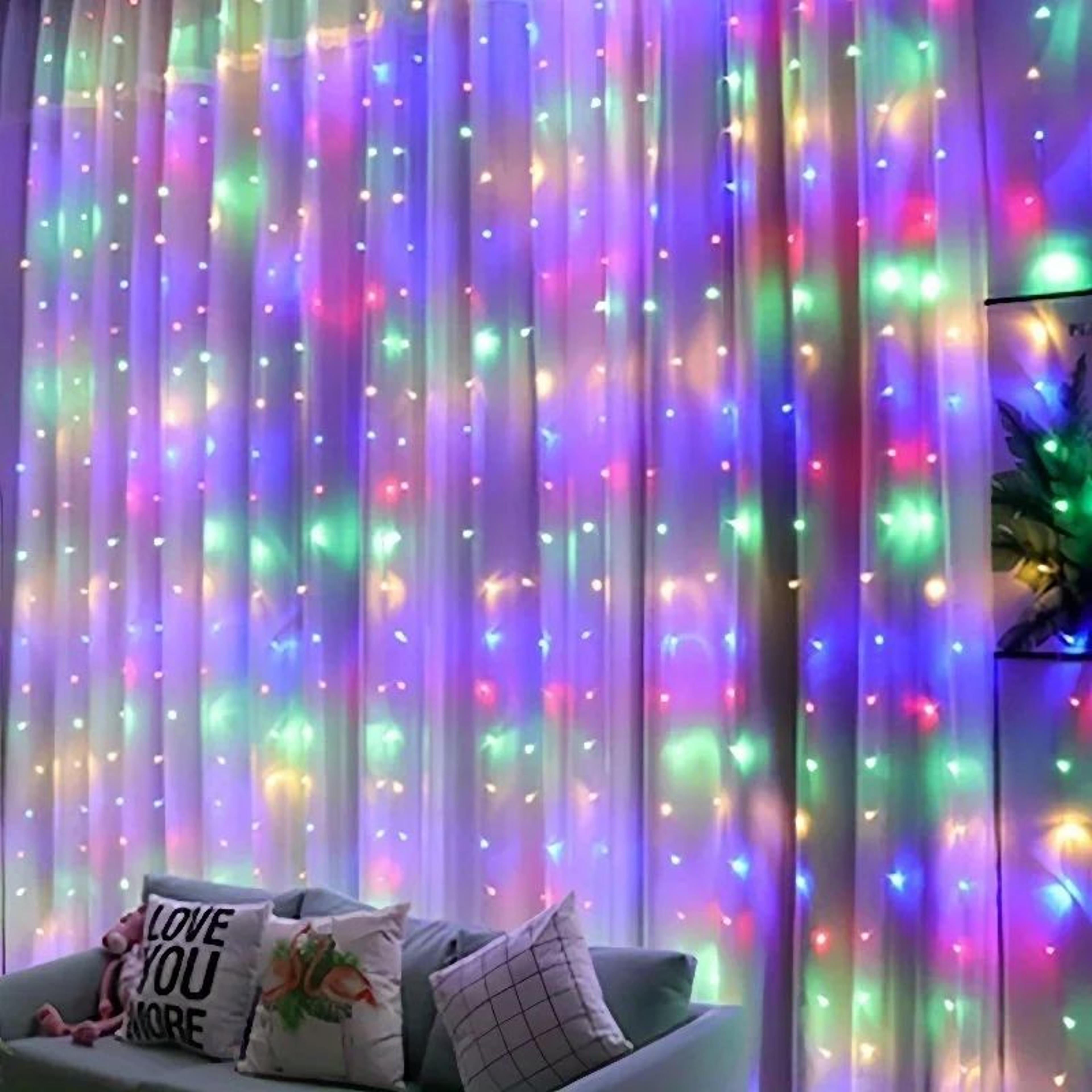USB 8 Mode LED Curtain Fairy Lights For Wedding Christmas And Holiday Decor 2