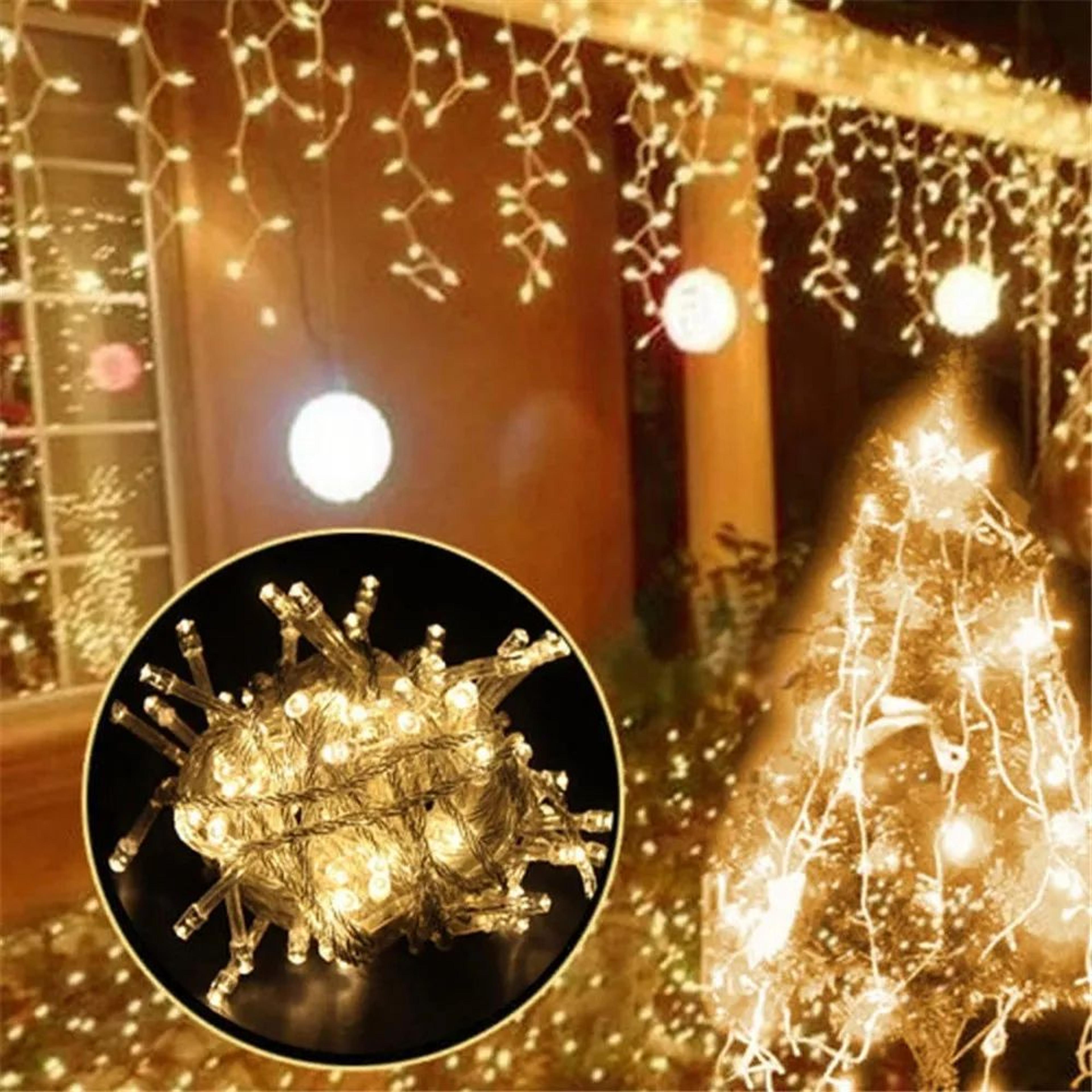 5M Waterfall LED Curtain String Lights With 8 Modes For Christmas And Outdoor Decor 1