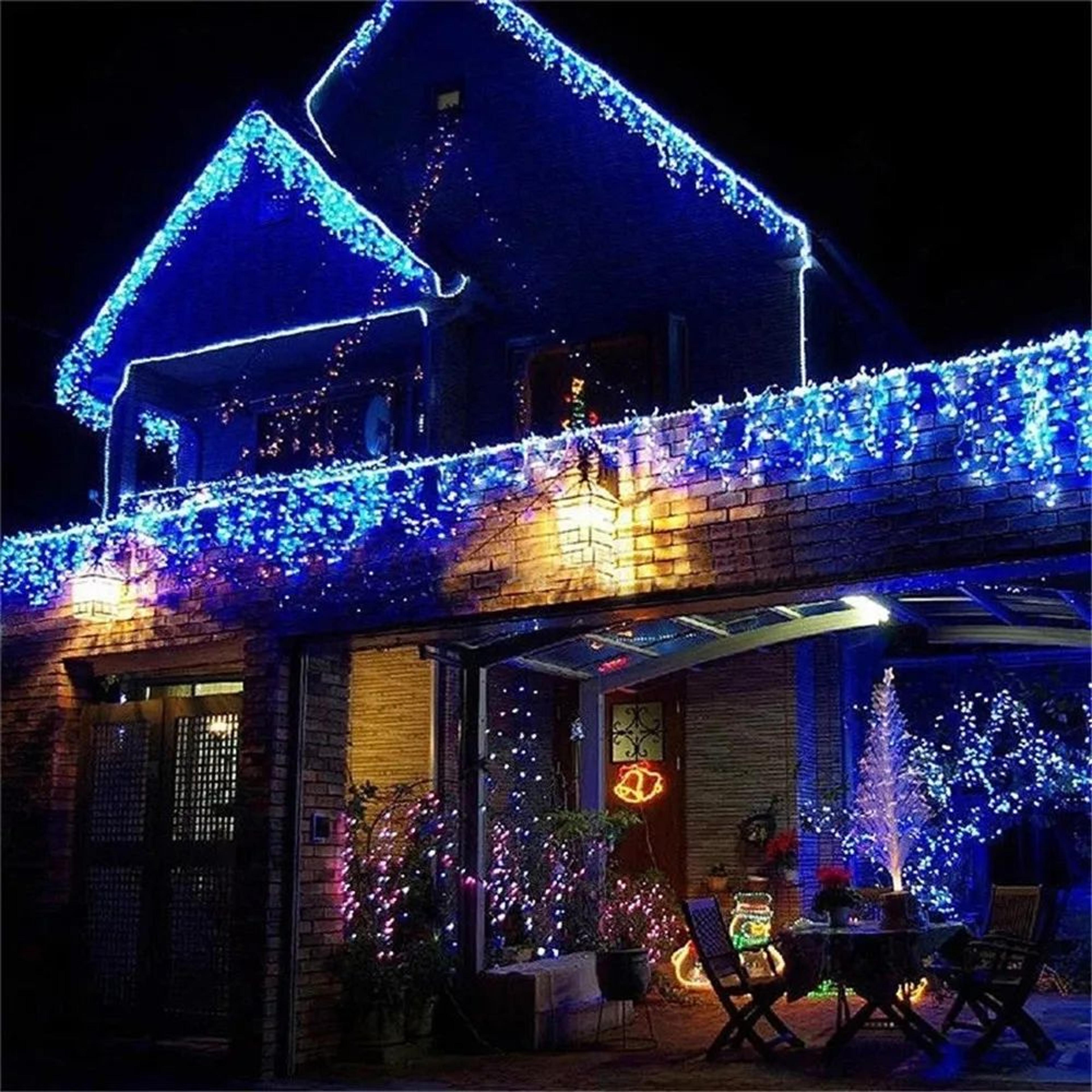5M Waterfall LED Curtain String Lights With 8 Modes For Christmas And Outdoor Decor 5