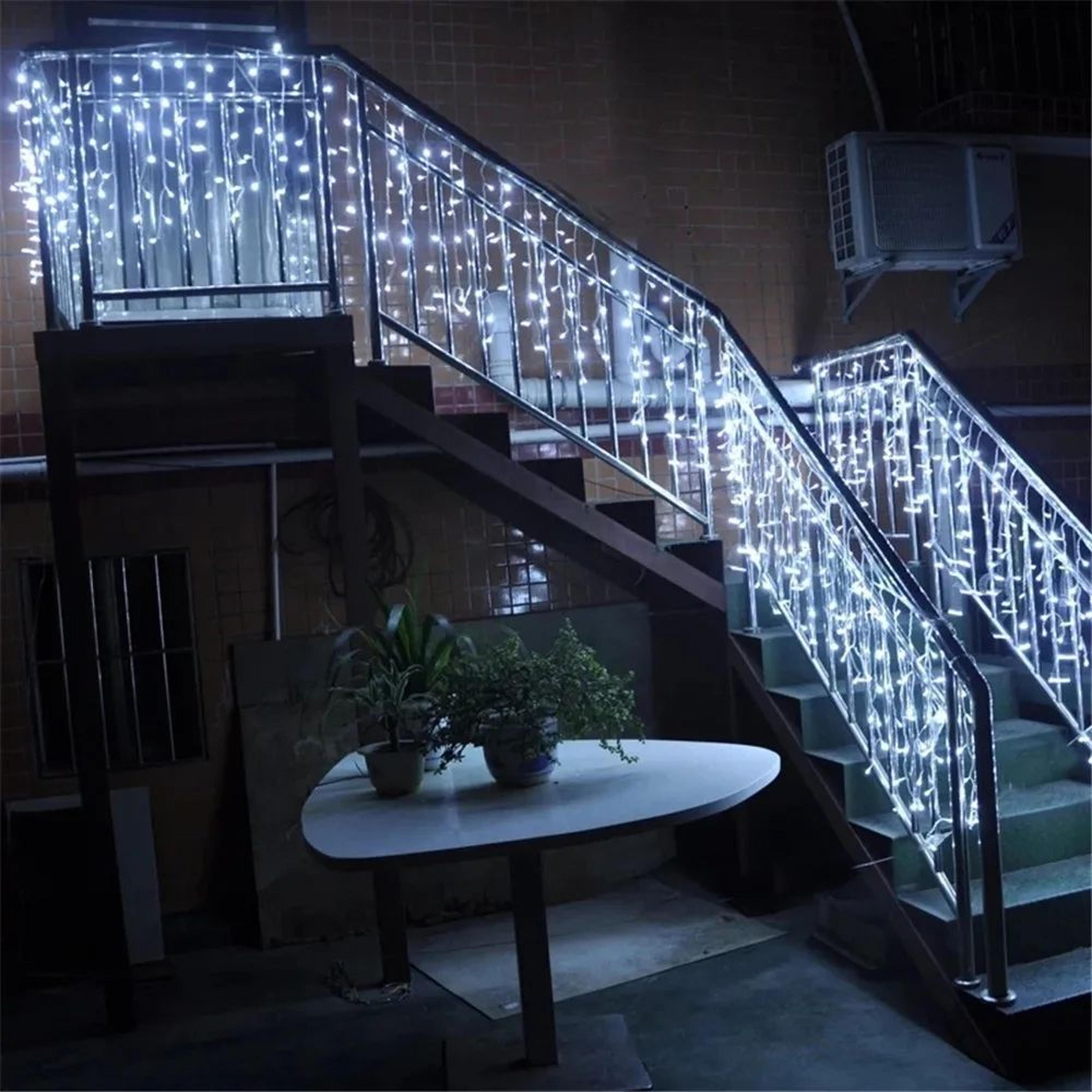 5M Waterfall LED Curtain String Lights With 8 Modes For Christmas And Outdoor Decor 3