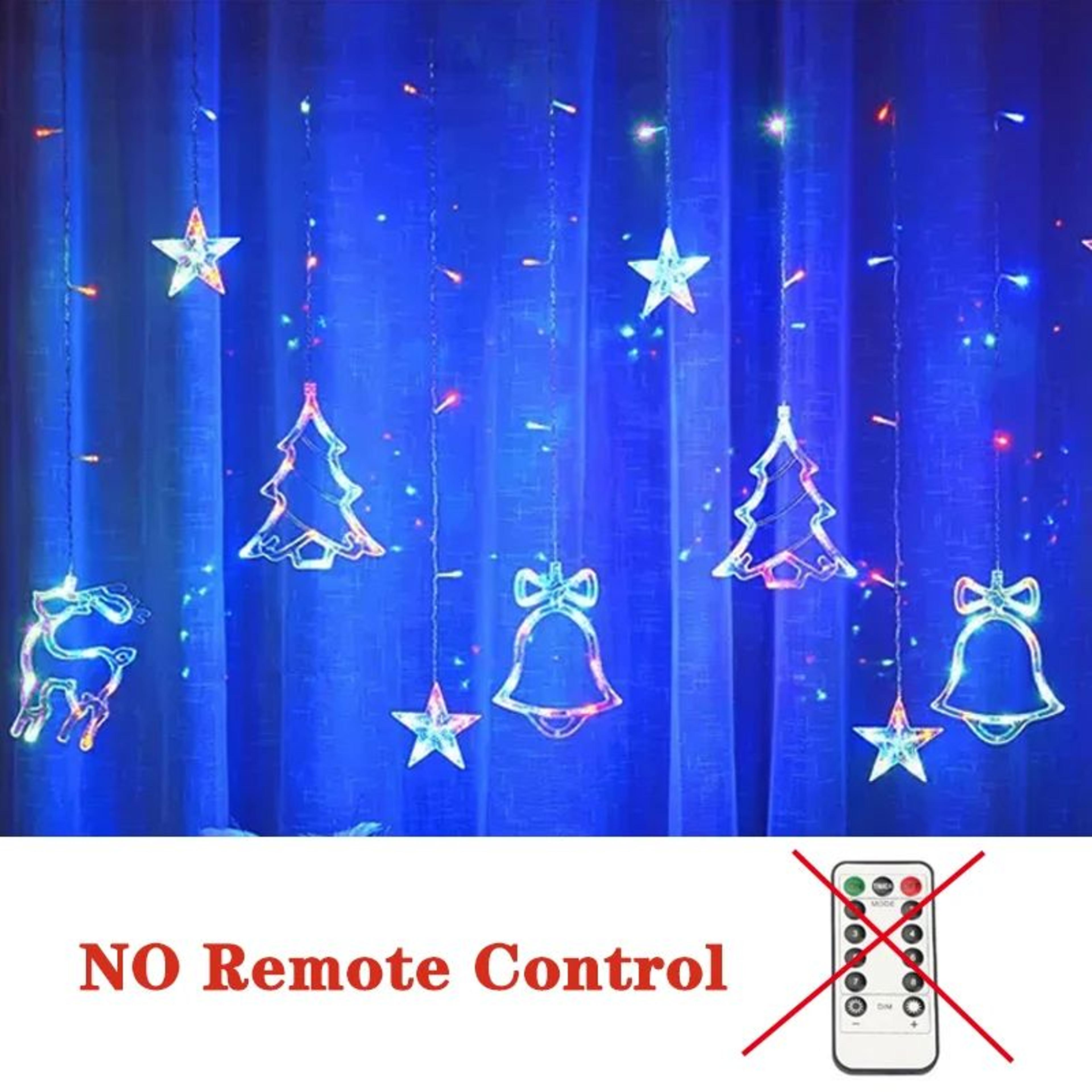 Moon And Star LED Curtain Lights Christmas Fairy Garland For Window And Holiday Decor 7