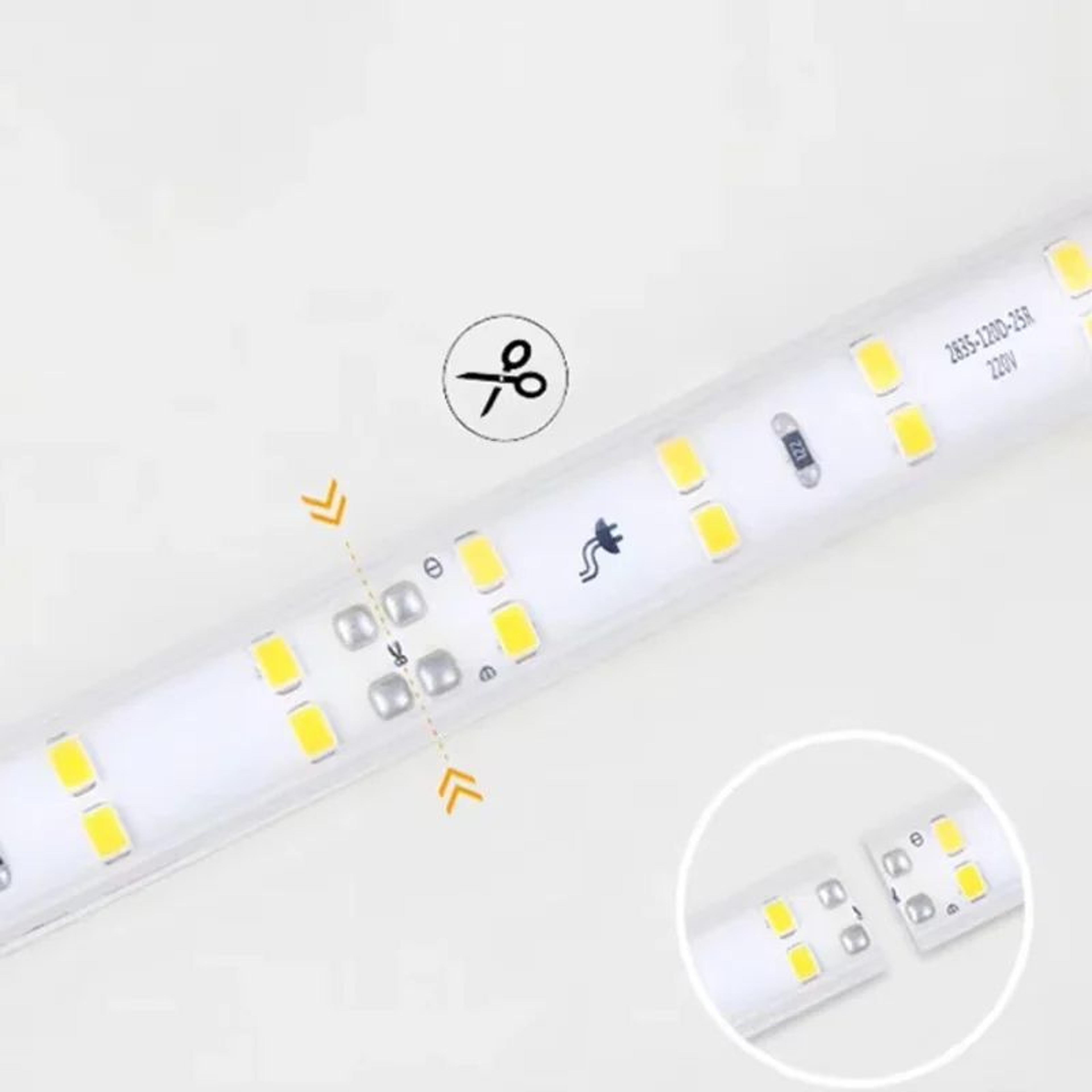 220V Waterproof LED Strip Light With EU Plug Flexible 2835 Ribbon For Indoor And Outdoor Decor 4