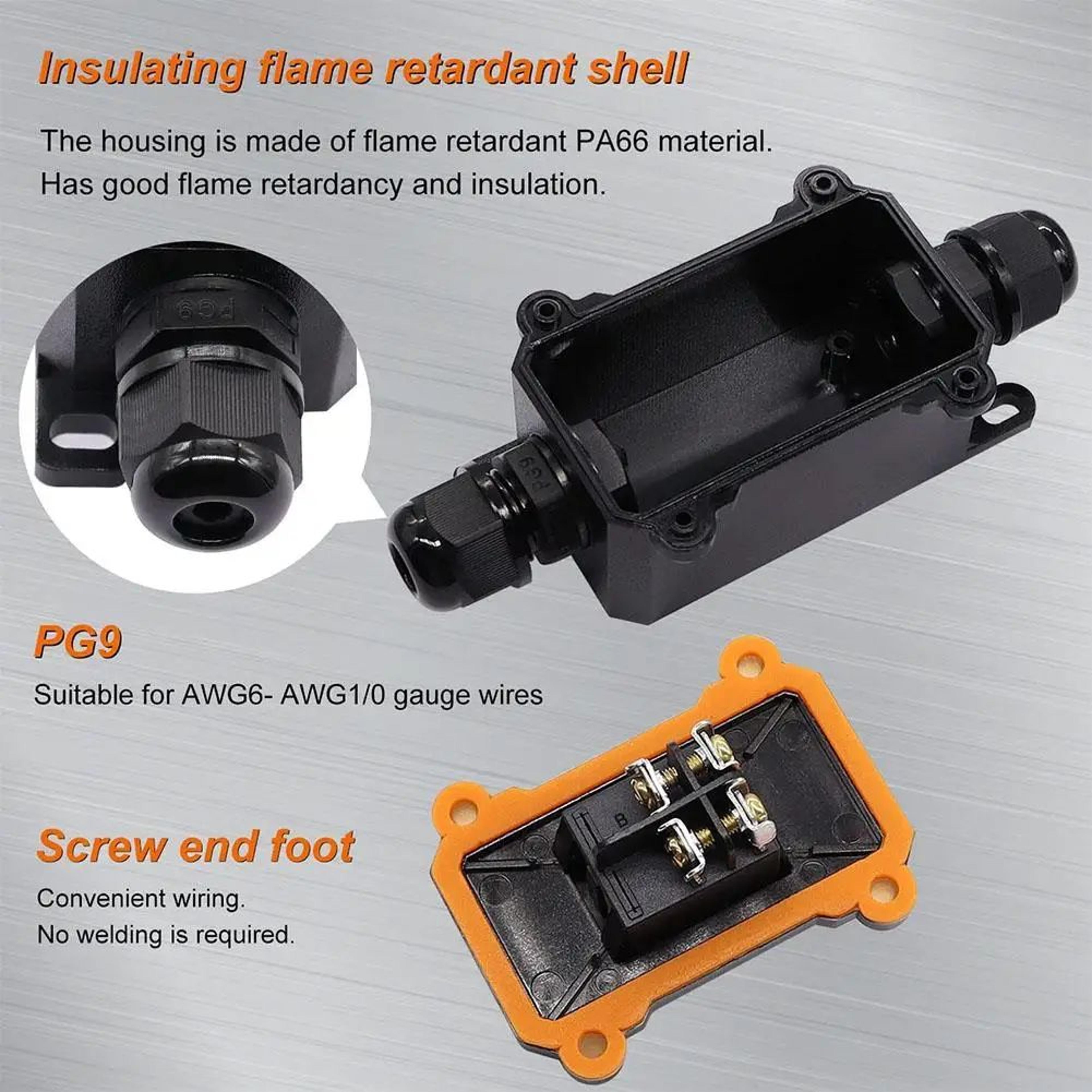 20A Waterproof Inline Rocker Switch IP67 For 12V24V DC And 110V220V AC 3
