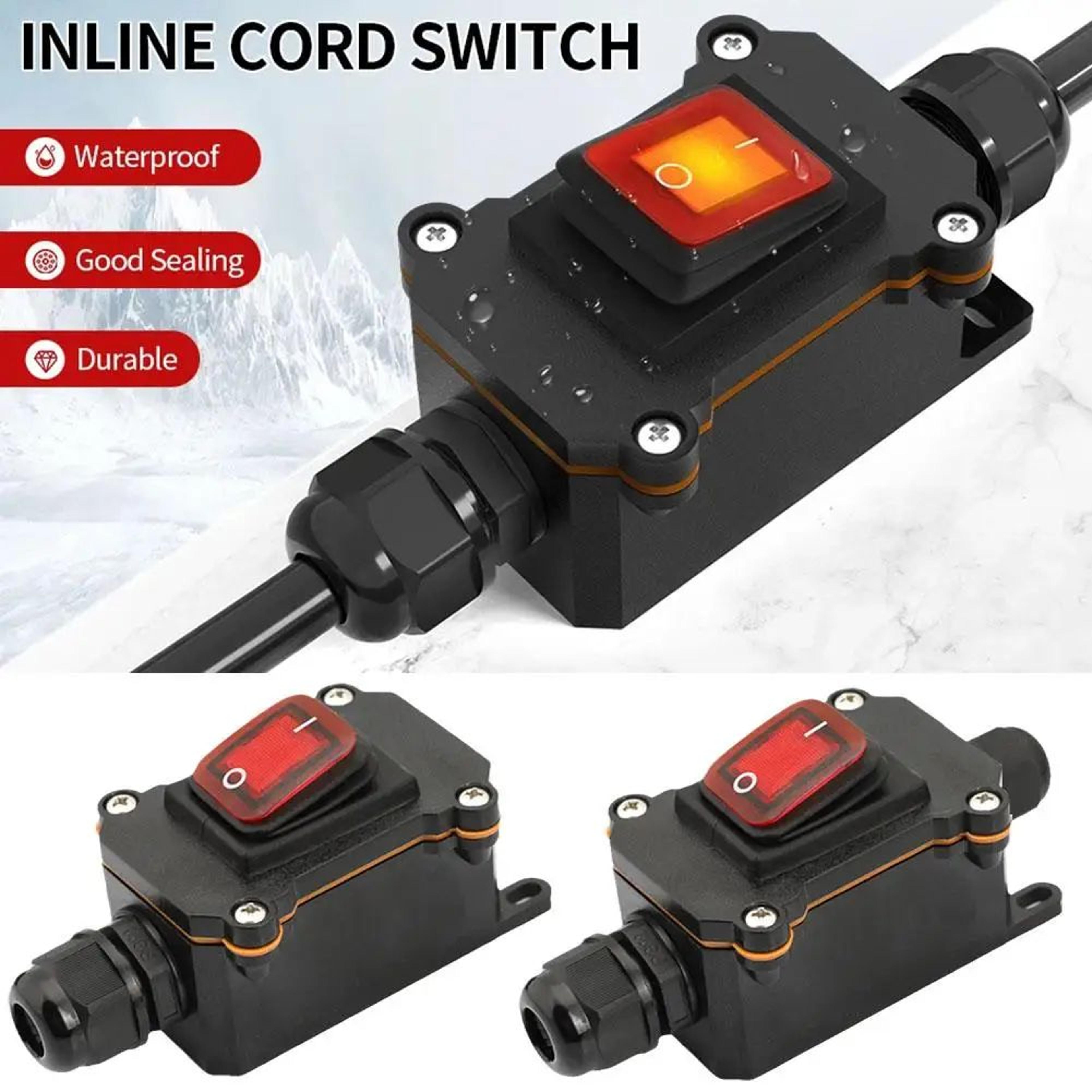 20A Waterproof Inline Rocker Switch IP67 For 12V24V DC And 110V220V AC 1