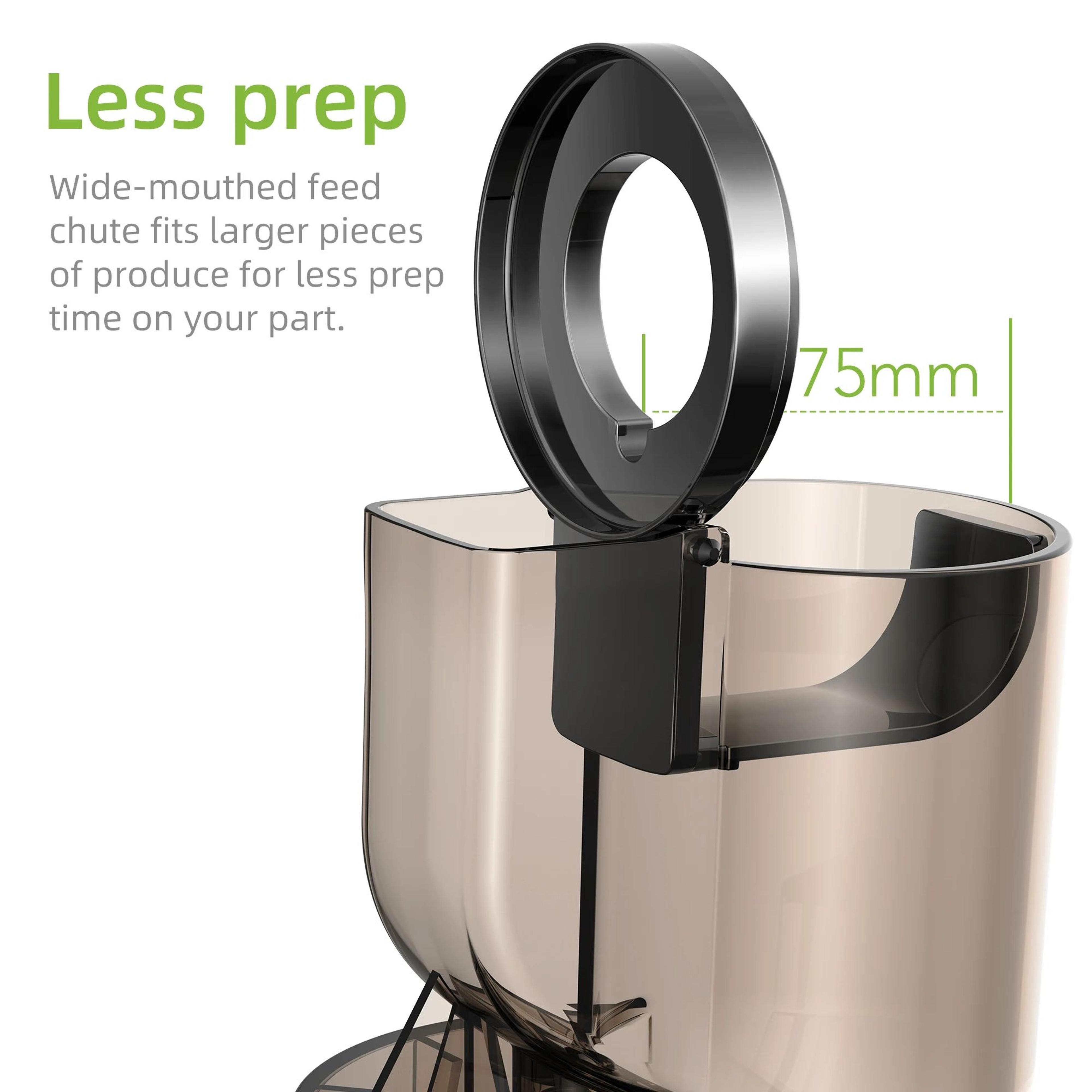 BioloMix 200W Cold Press Juicer With 75mm Wide Feed Chute And Slow Masticating Extraction 4