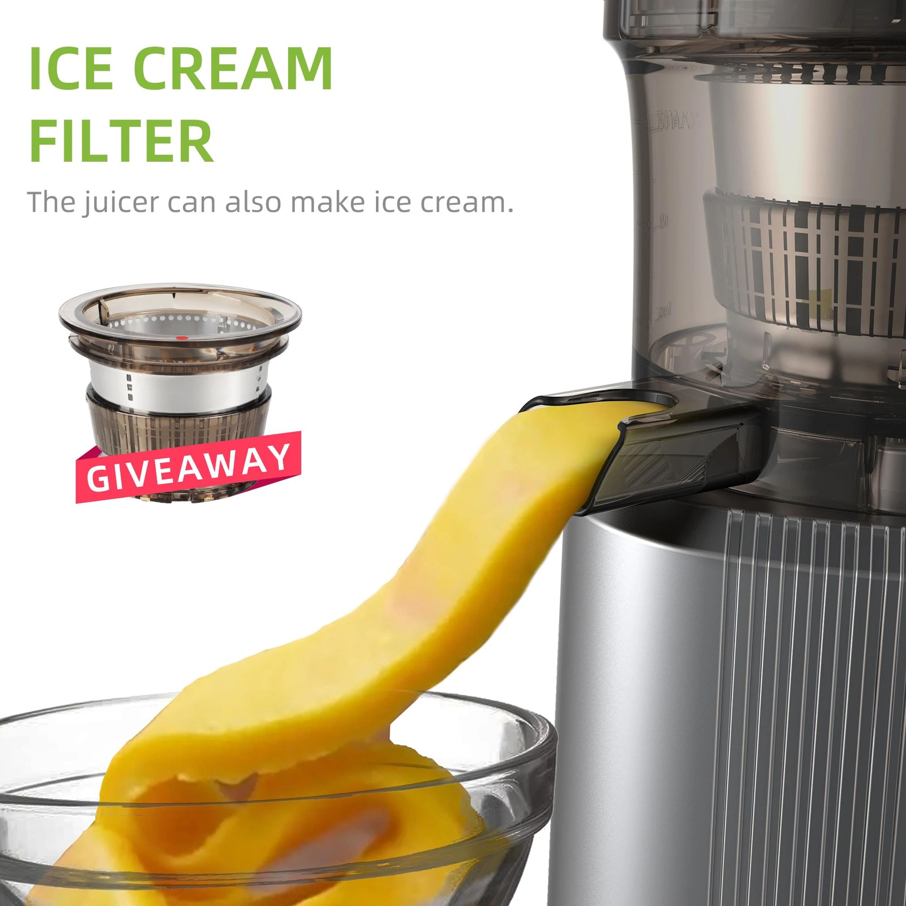 BioloMix 200W Cold Press Juicer With 75mm Wide Feed Chute And Slow Masticating Extraction 3