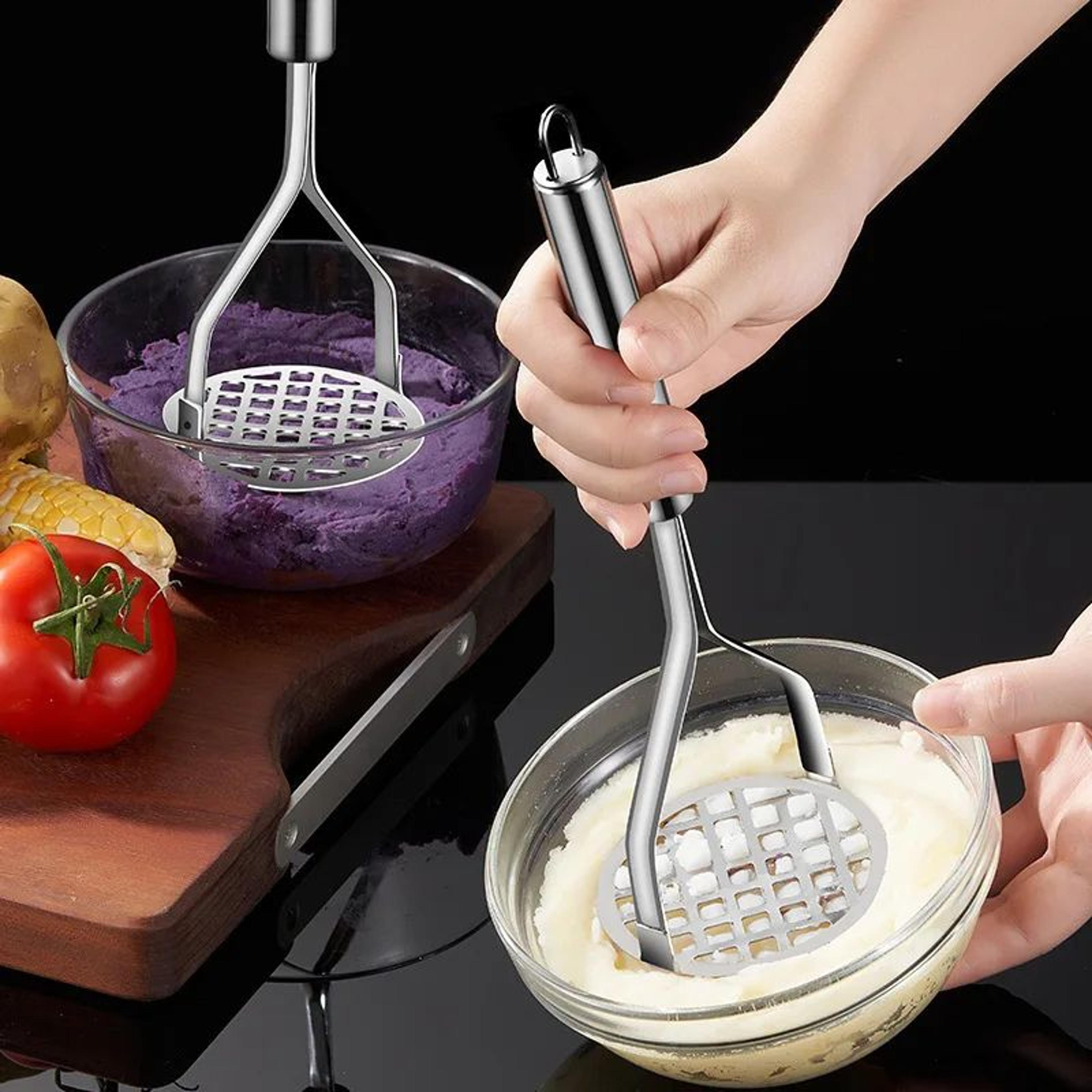 stainless steel potato masher manual vegetable press for smooth mashing