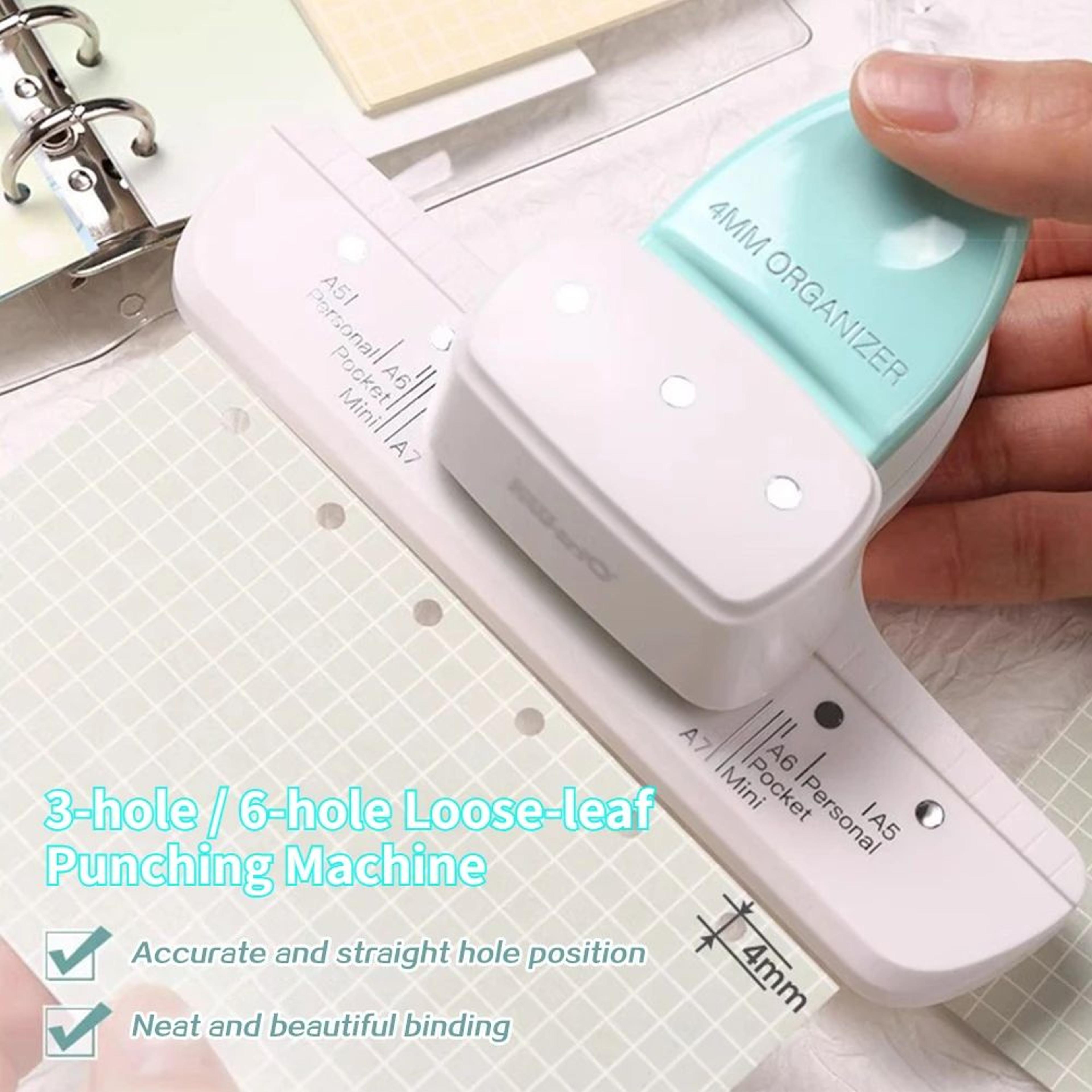 adjustable 3/6-hole paper puncher 4mm for a5 a6 a7 planners and notebooks