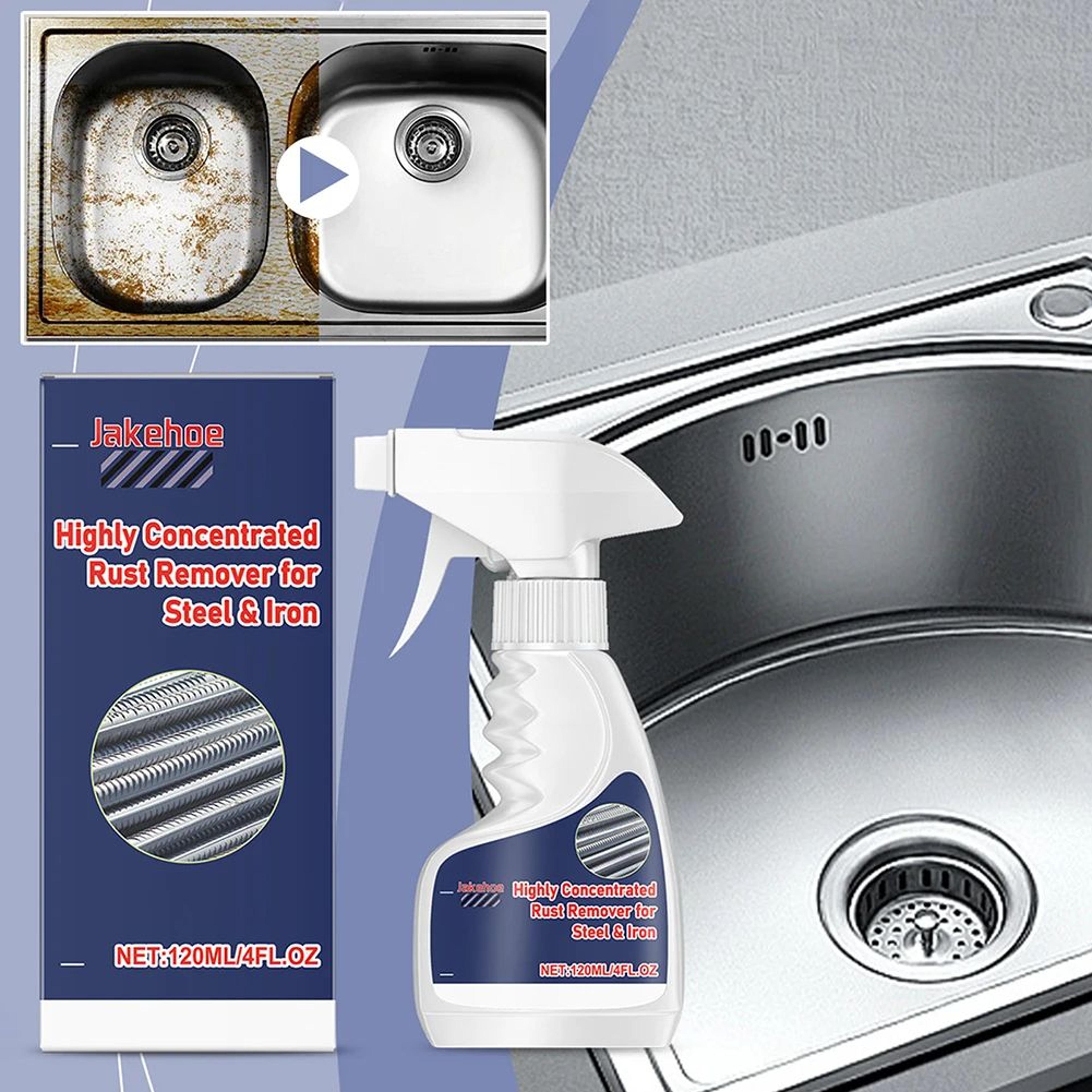 heavy-duty metal rust remover spray 120ml for steel, iron and car parts