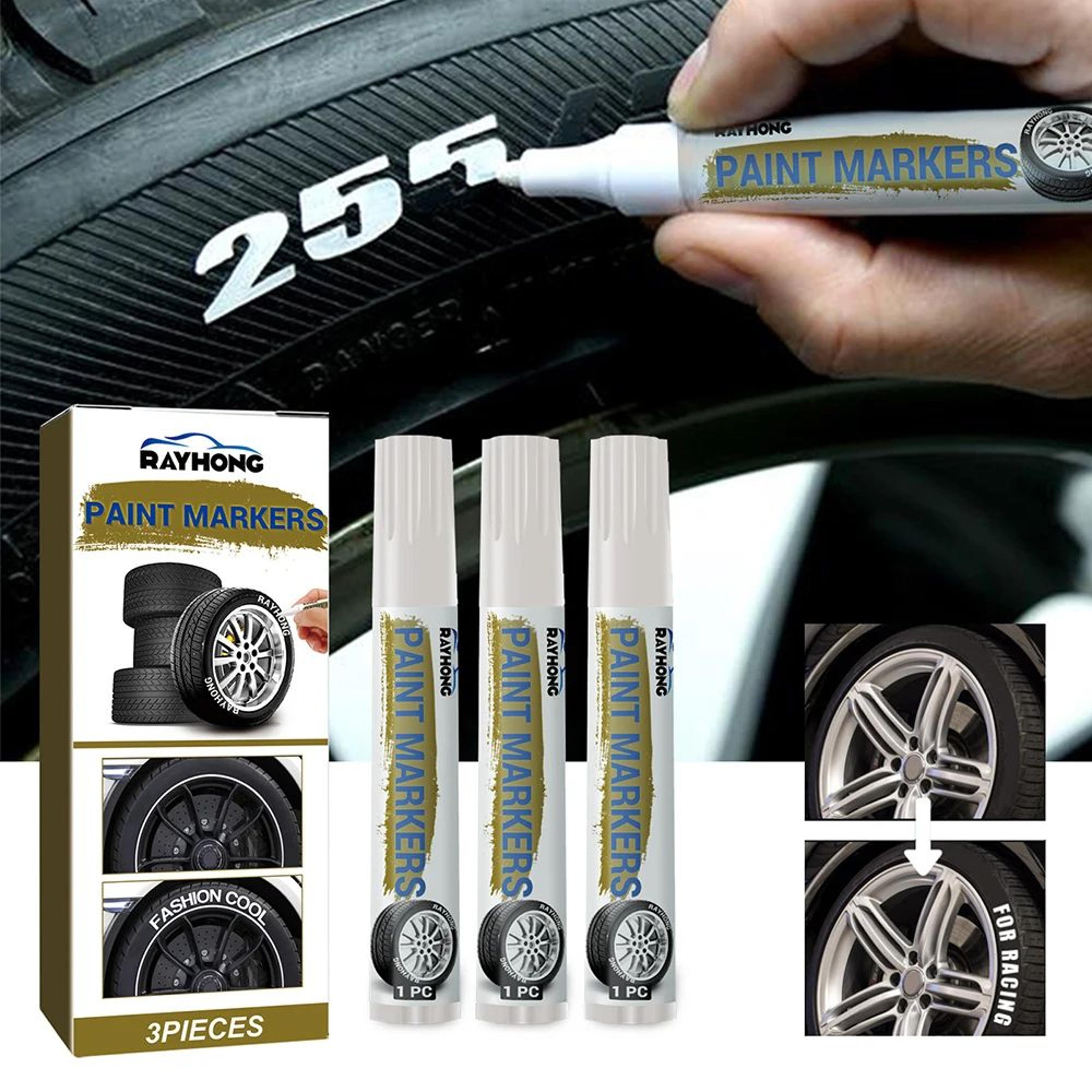 waterproof white tire paint marker for car wheel lettering and rubber touch up