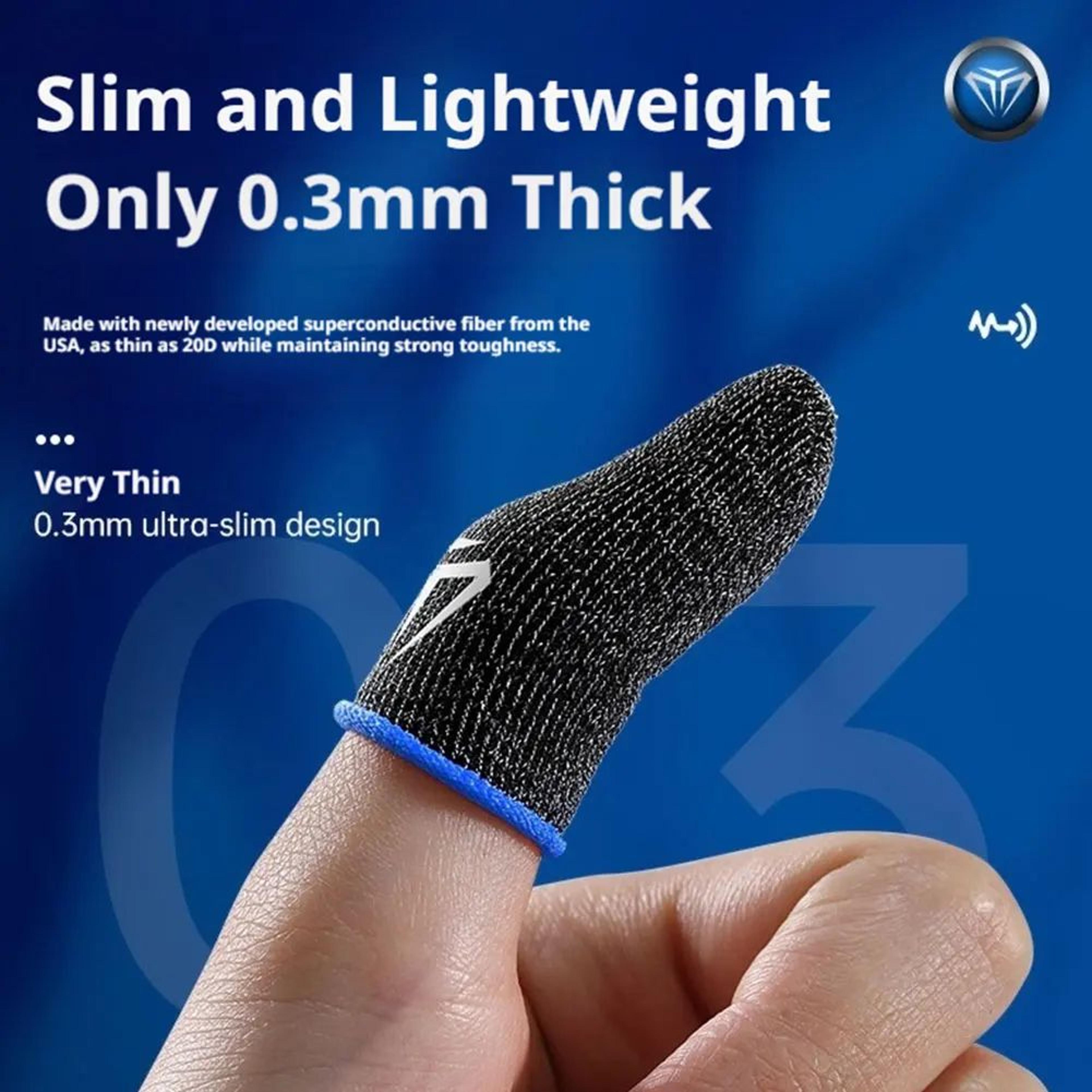 Superconducting Fiber Gaming Finger Sleeves  UltraThin Sweatproof Touchscreen Thumb Covers 2