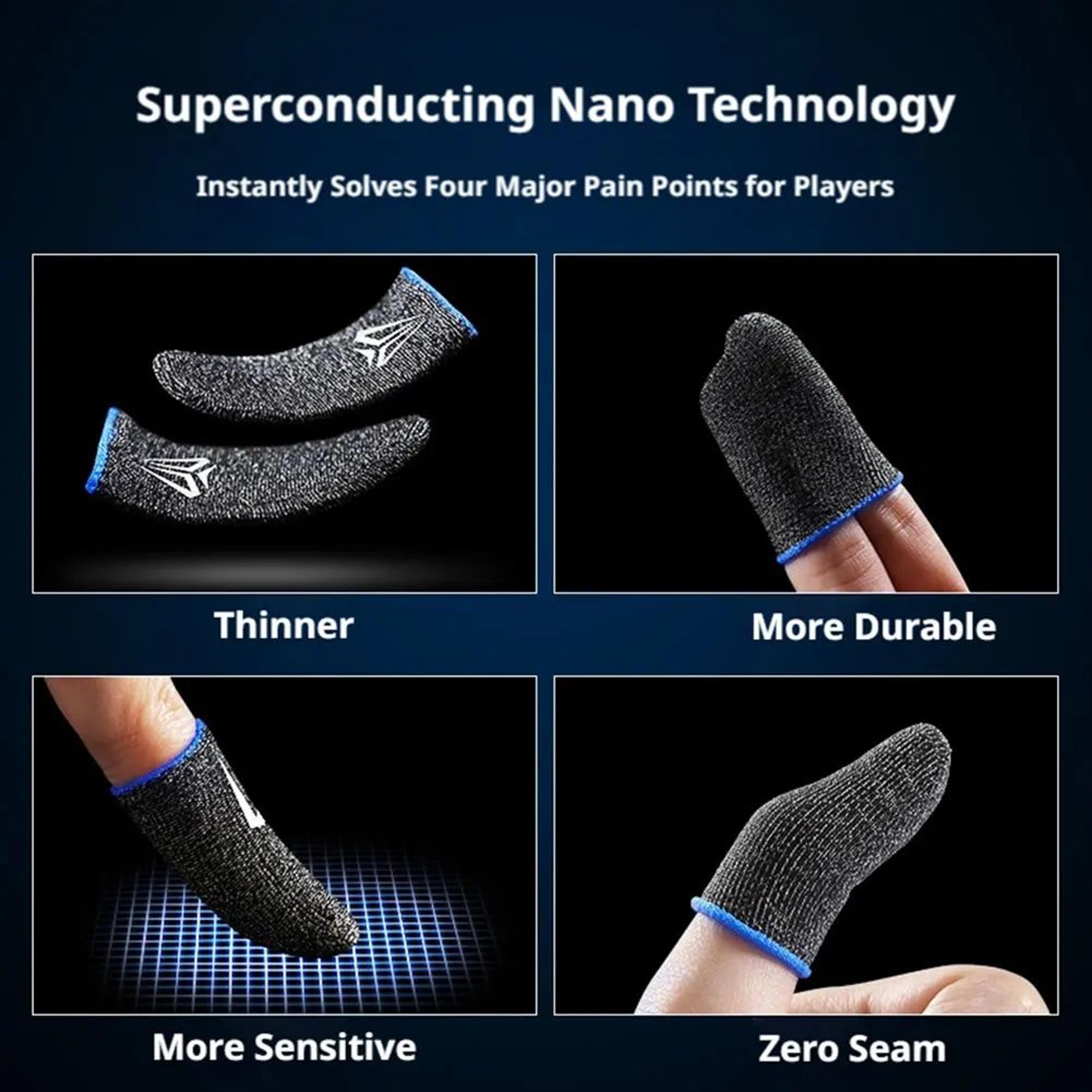 Superconducting Fiber Gaming Finger Sleeves  UltraThin Sweatproof Touchscreen Thumb Covers 4