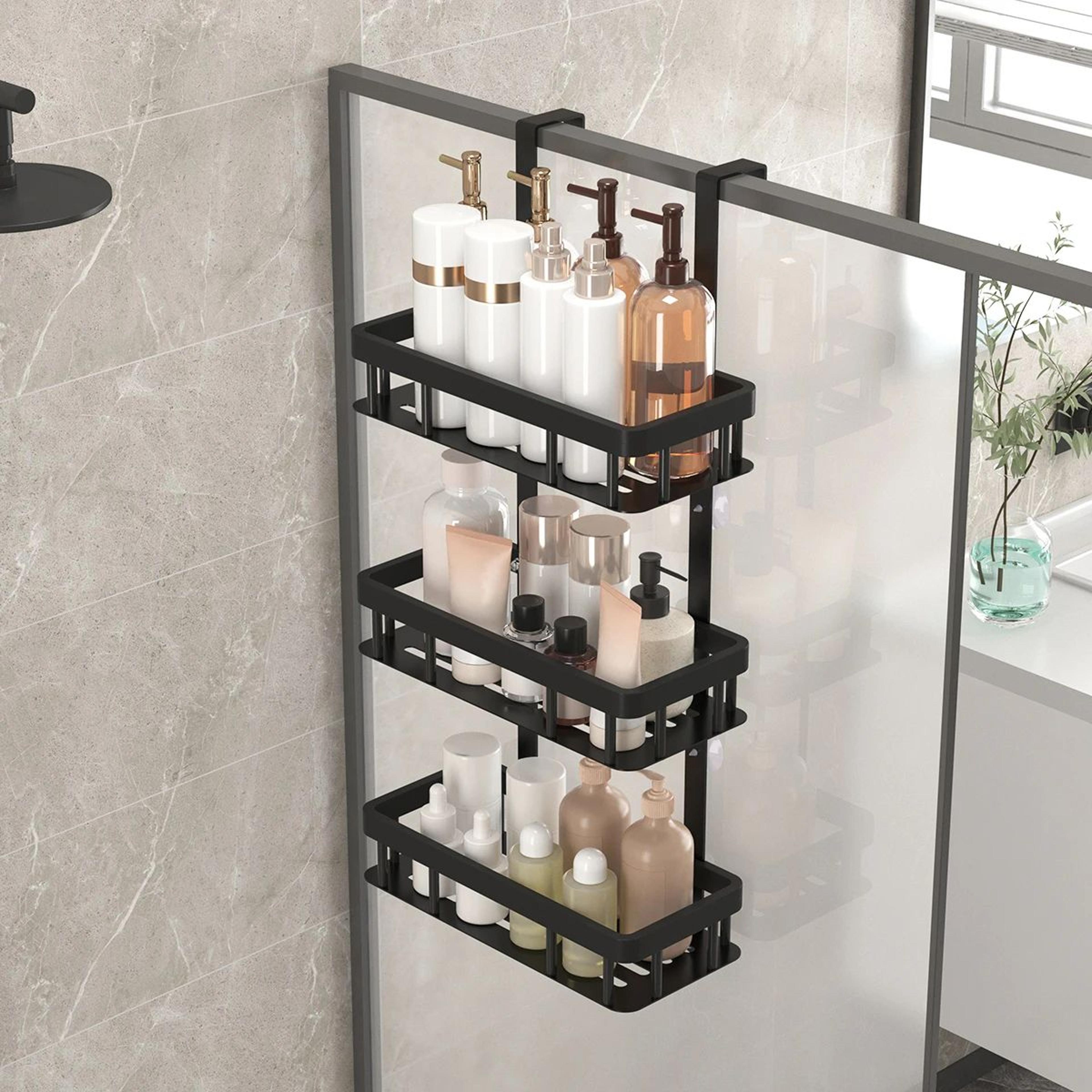 2/3 tier rustproof over door shower caddy bathroom organizer